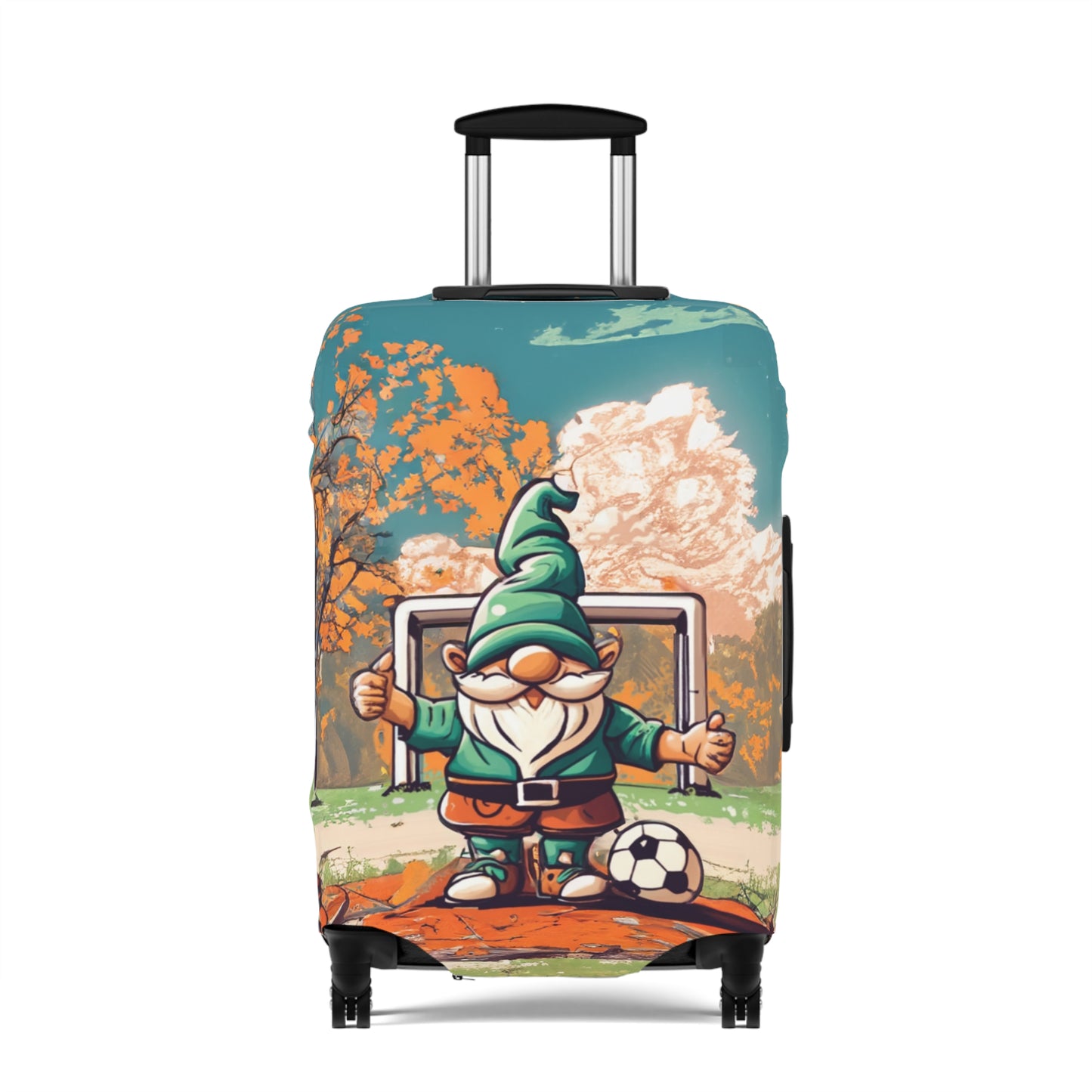 Luggage Cover, Retro Soccer Gnome, awd-5028