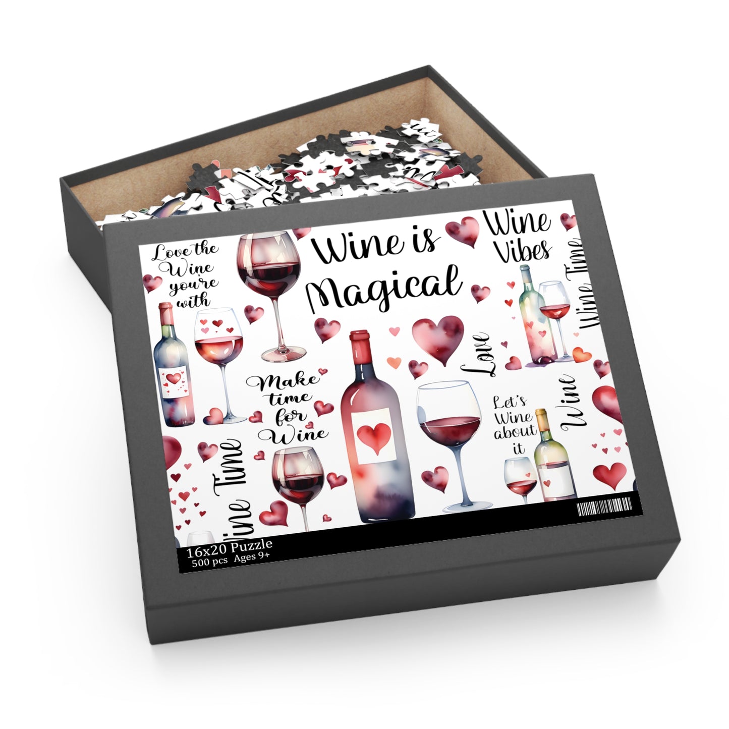 Personalised/Non-Personalised Puzzle, Wine Is Magical (120, 252, 500-Piece)