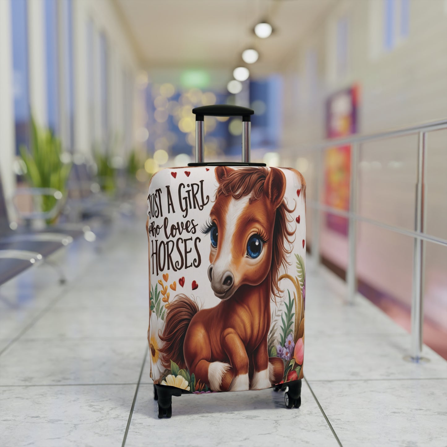 Luggage Cover, Just a Girl who Loves Horses, awd-3094