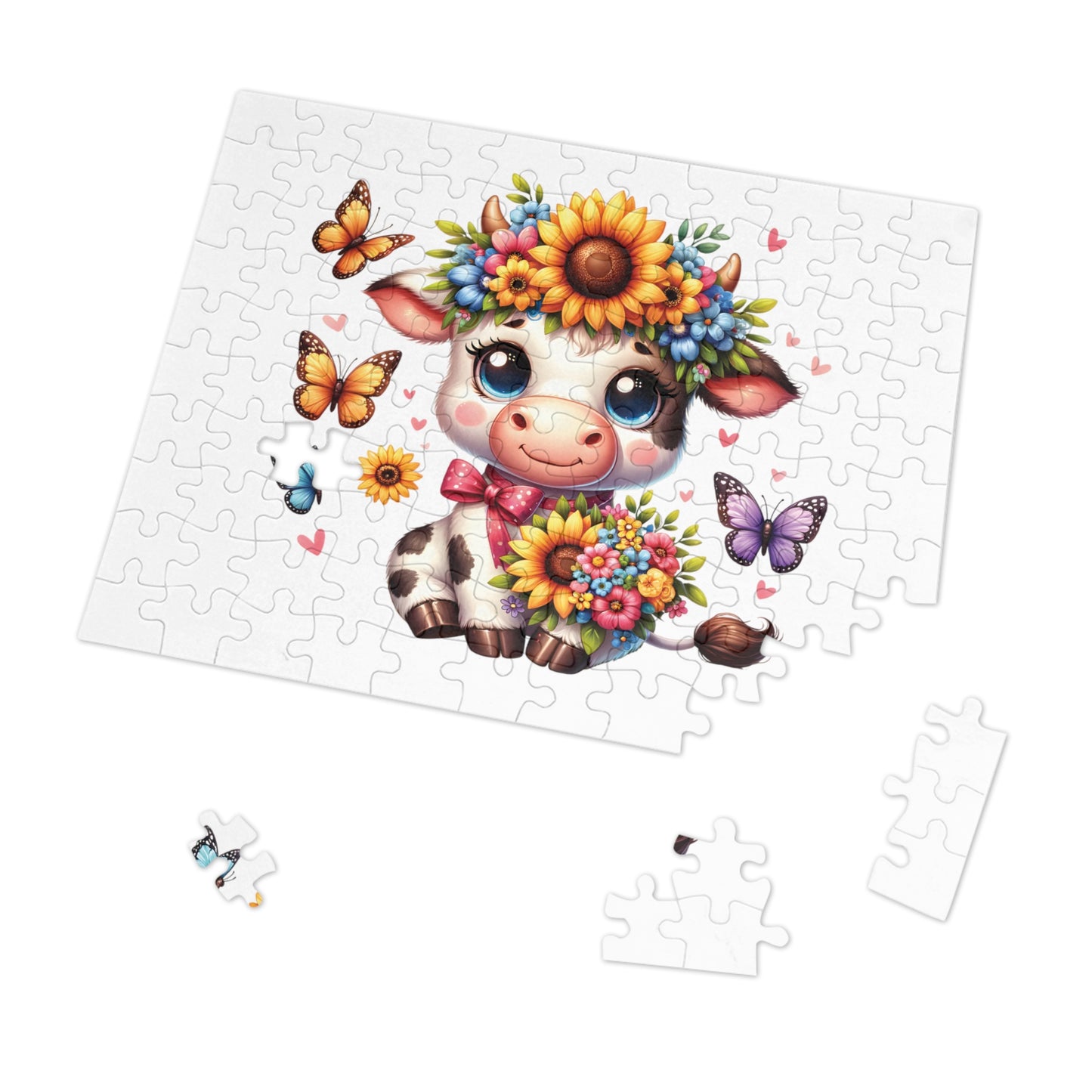 Jigsaw Puzzle, Highland Cow, Personalised/Non-Personalised (30, 110, 252, 500,1000-Piece)