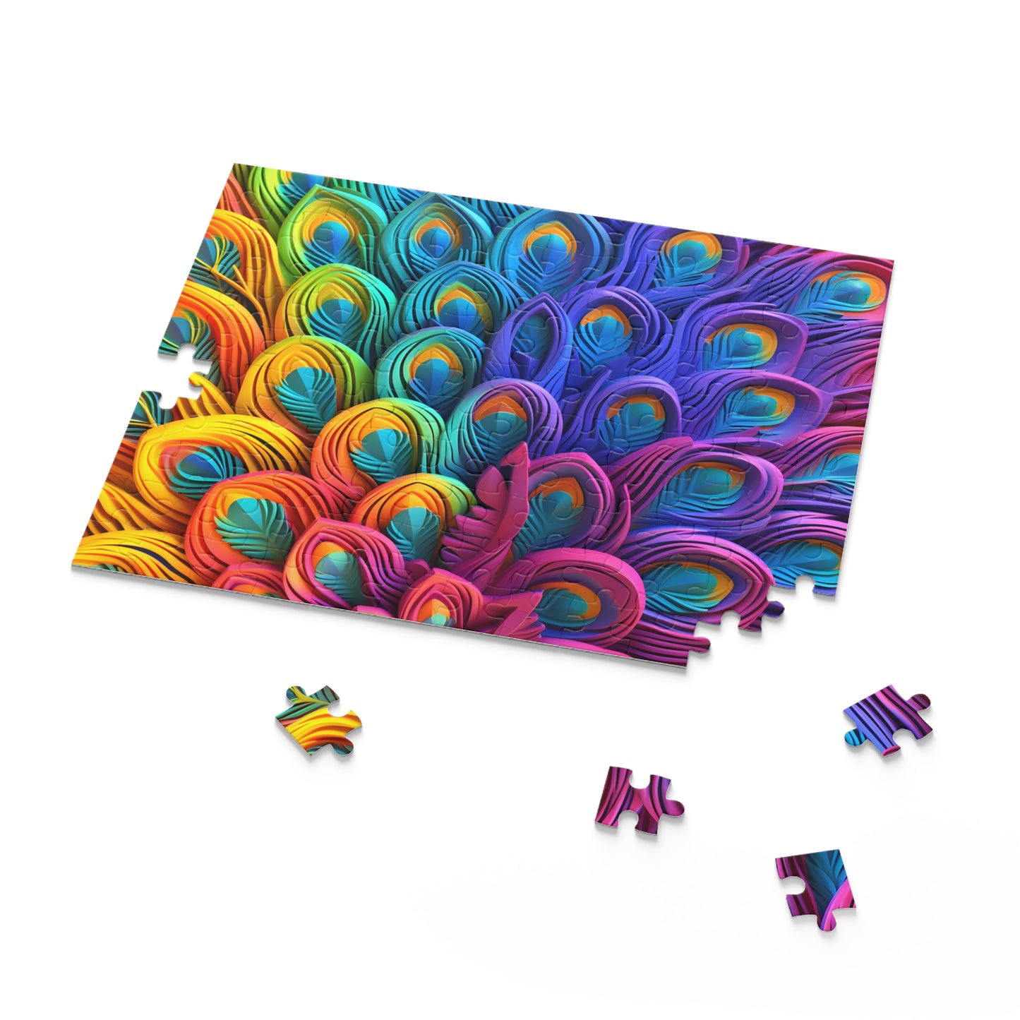 Puzzle, Peacock Feathers (120, 252, 500-Piece) awd-574