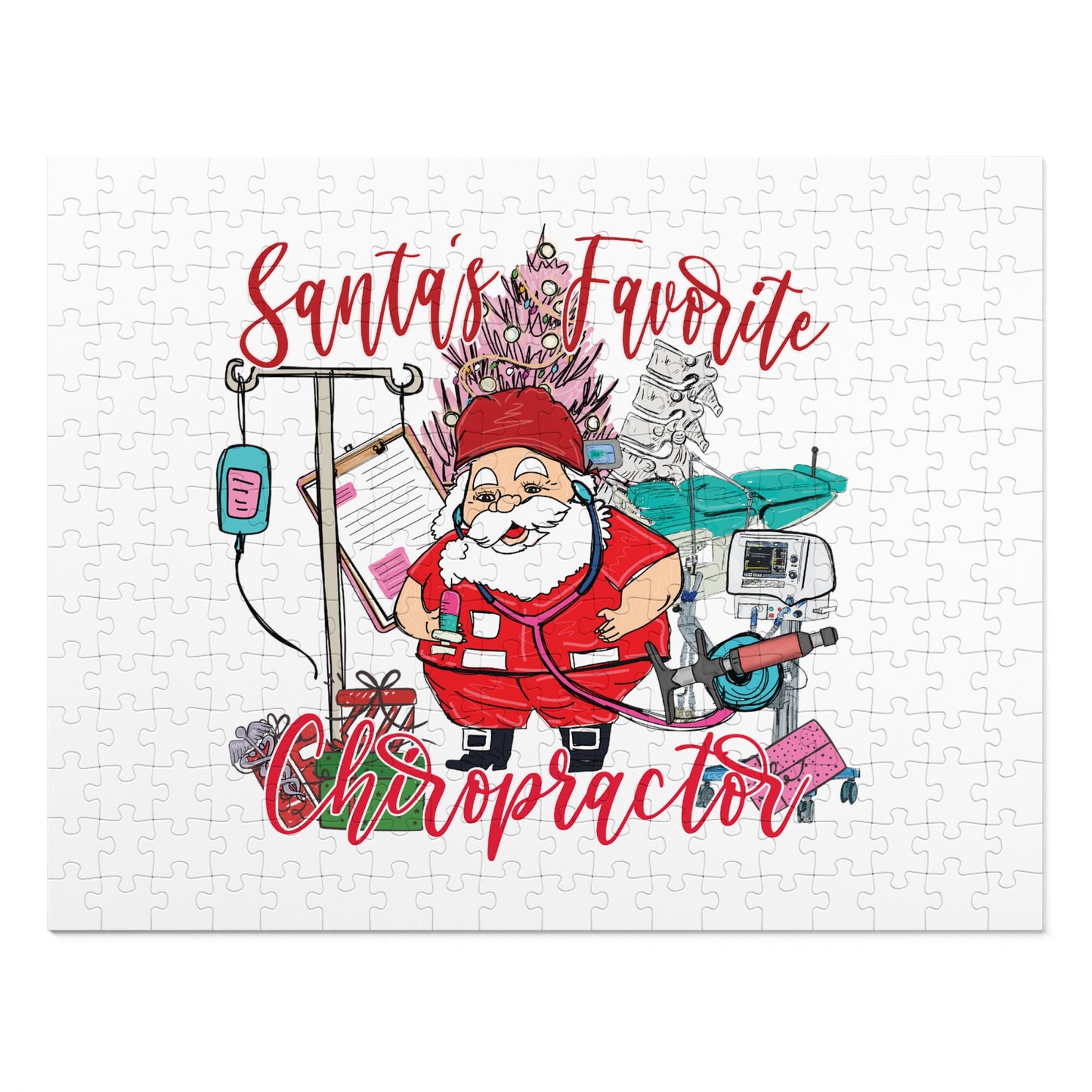 Puzzle, Santa's Favorite Chiropractor, Personalised/Non-Personalised (30, 110, 252, 500,1000-Piece)