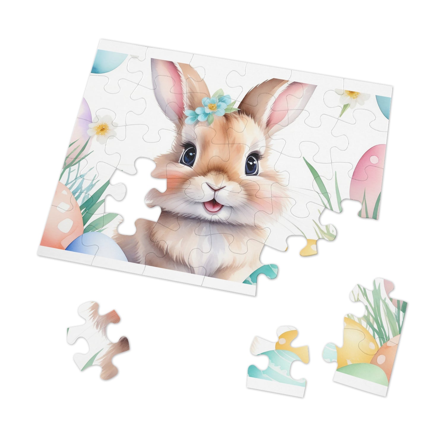 Puzzle, Easter, Rabbit, Personalised/Non-Personalised (30, 110, 252, 500,1000-Piece) awd-651