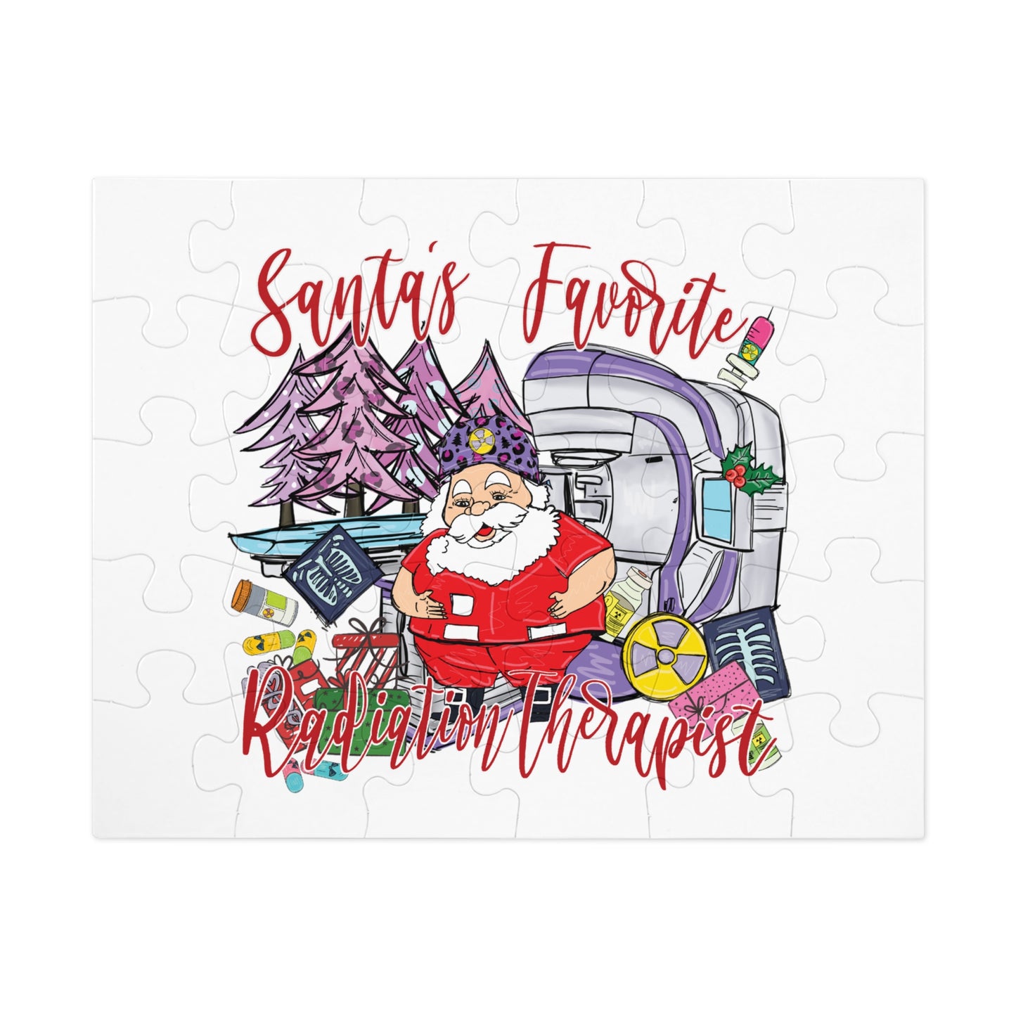 Jigsaw Puzzle, Santa's Favorite Radiation Therapist, Personalised/Non-Personalised (30, 110, 252, 500,1000-Piece)