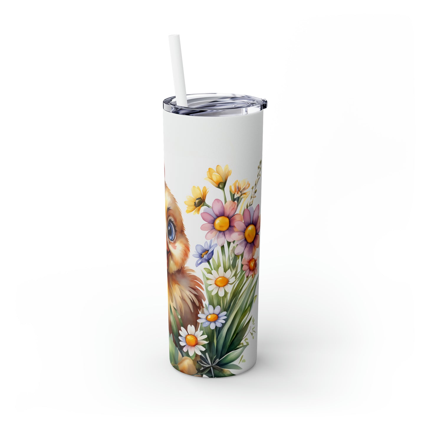 Skinny Tumbler with Straw, 20oz Chicken