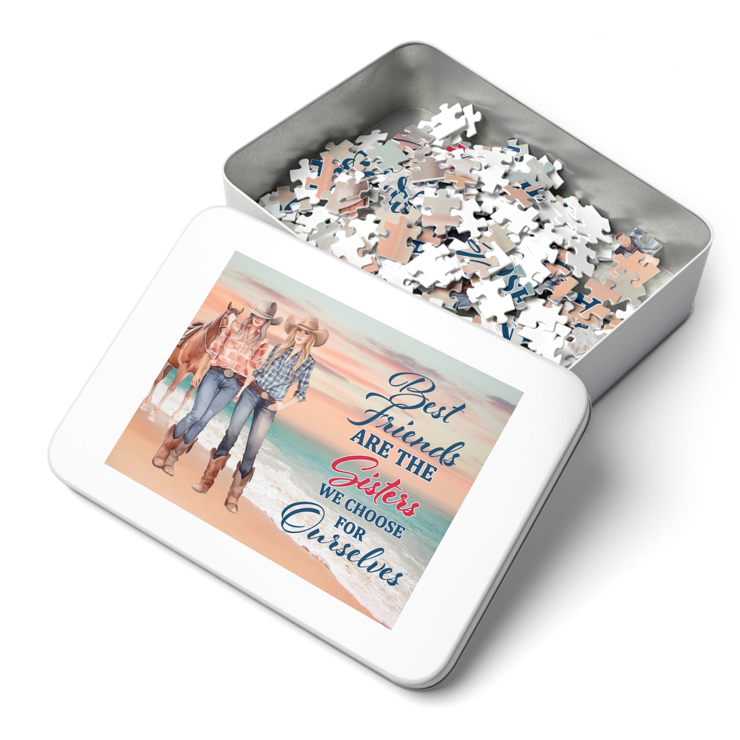 Jigsaw Puzzle, Western, Best Friends are the Sisters we Choose for Ourselves, Personalised/Non-Personalised (30, 110, 252, 500,1000-Piece)