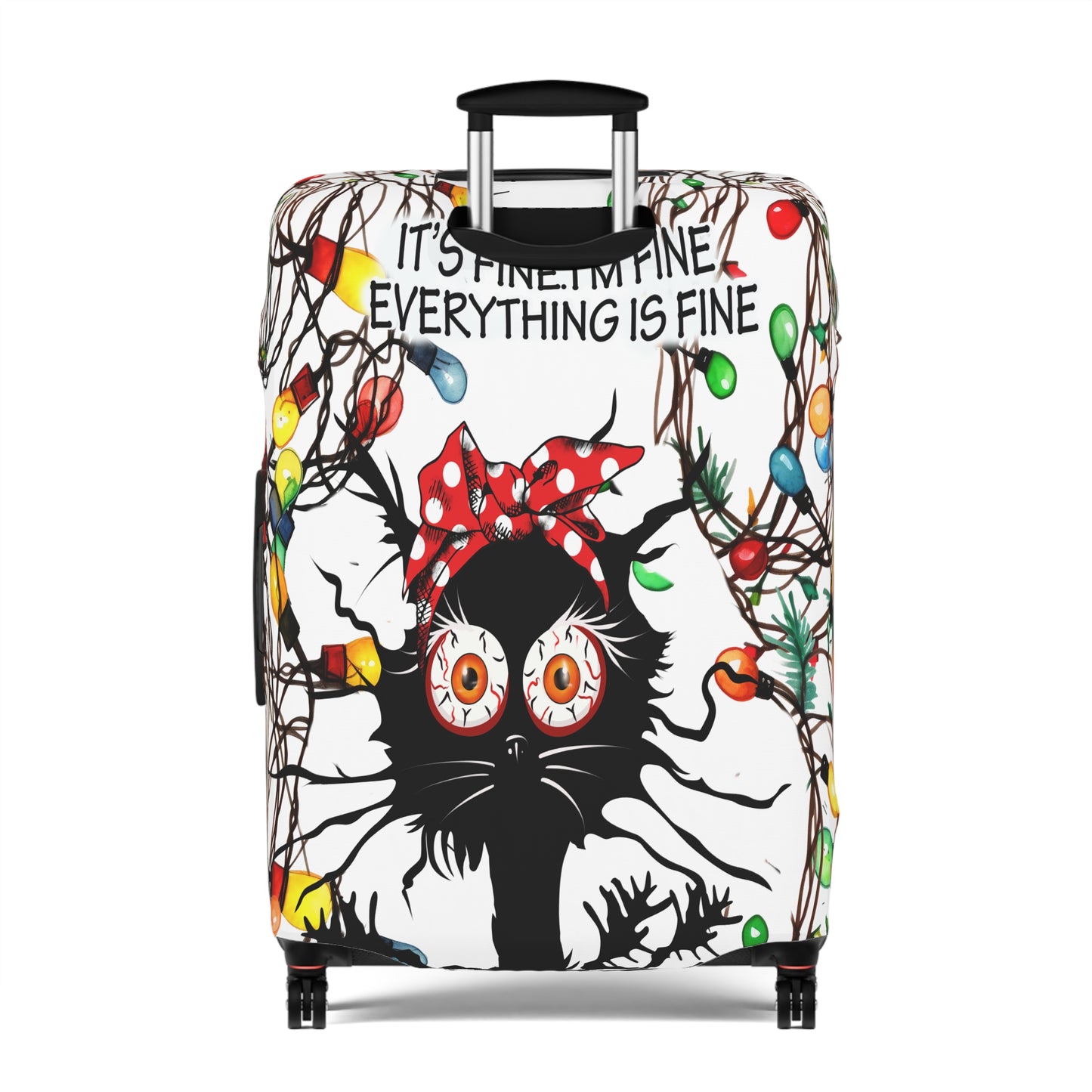 Luggage Cover, Cat I'm Fine everything is fine, awd-1164