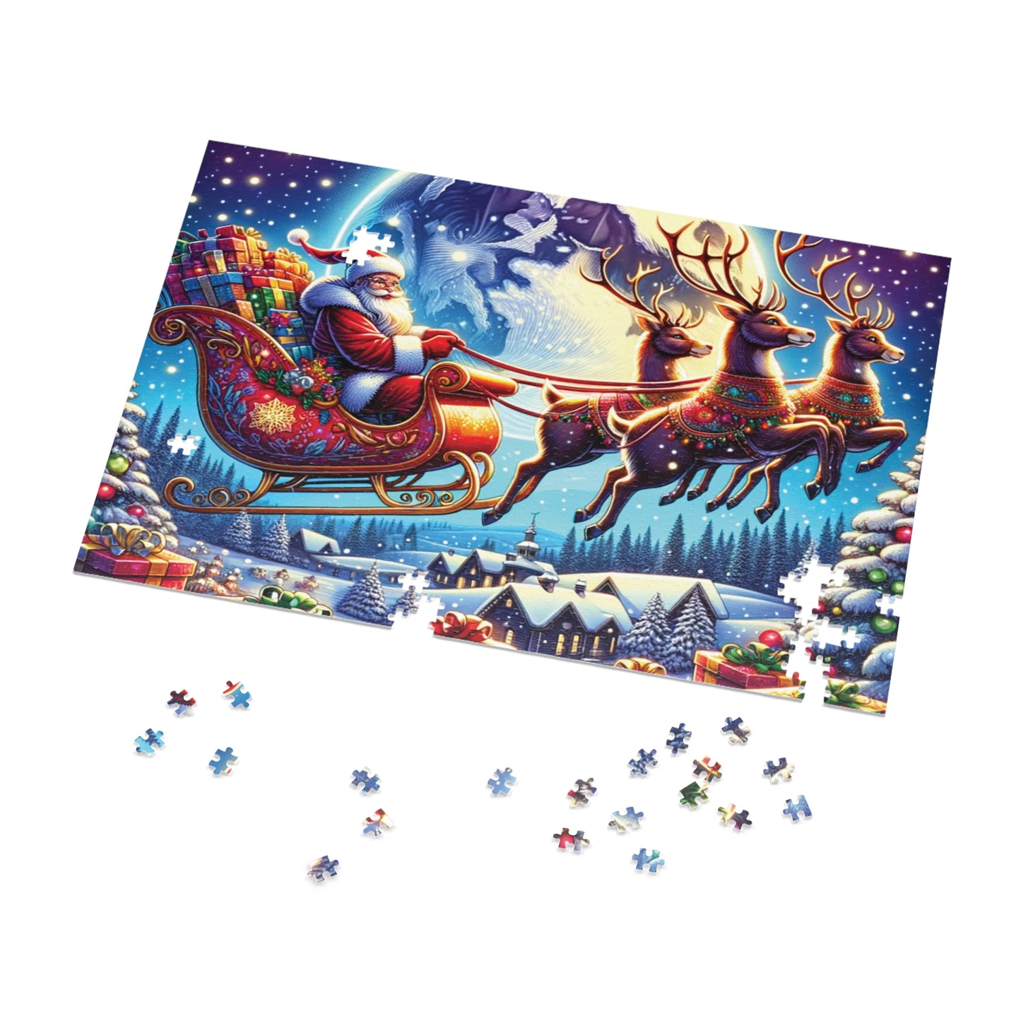 Jigsaw Puzzle, Christmas, Santa, Personalised/Non-Personalised (30, 110, 252, 500,1000-Piece)