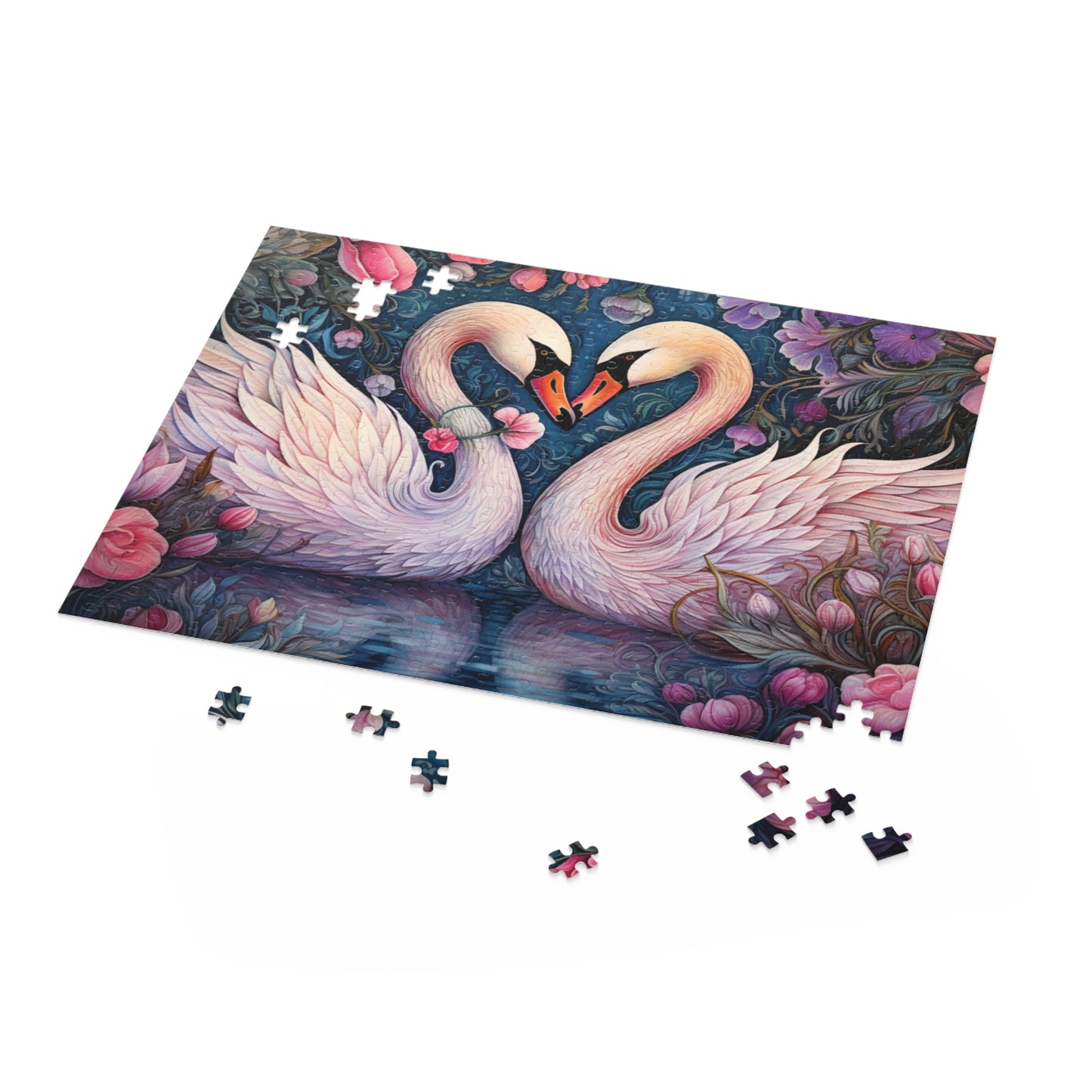 Personalised/Non-Personalised Puzzle, Swan (120, 252, 500-Piece)