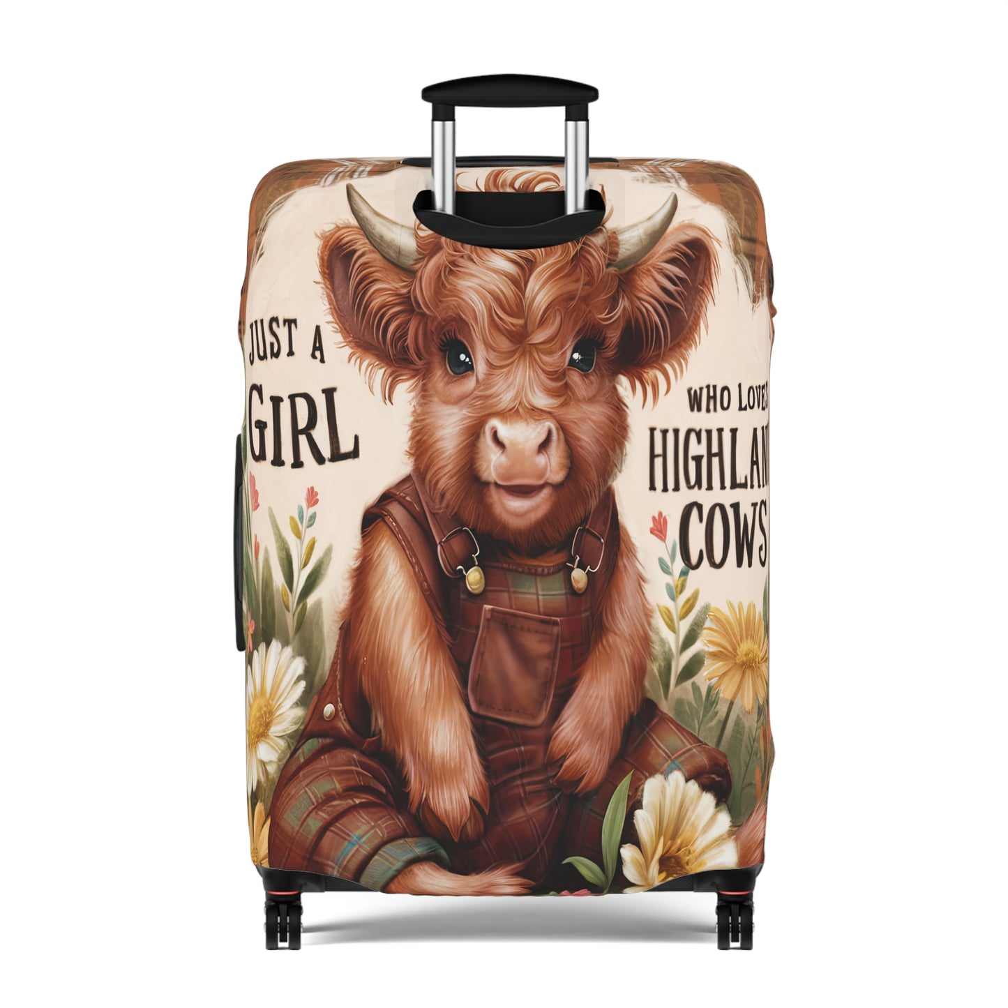 Luggage Cover, Just a Girl who Loves Highland Cows, awd-3093