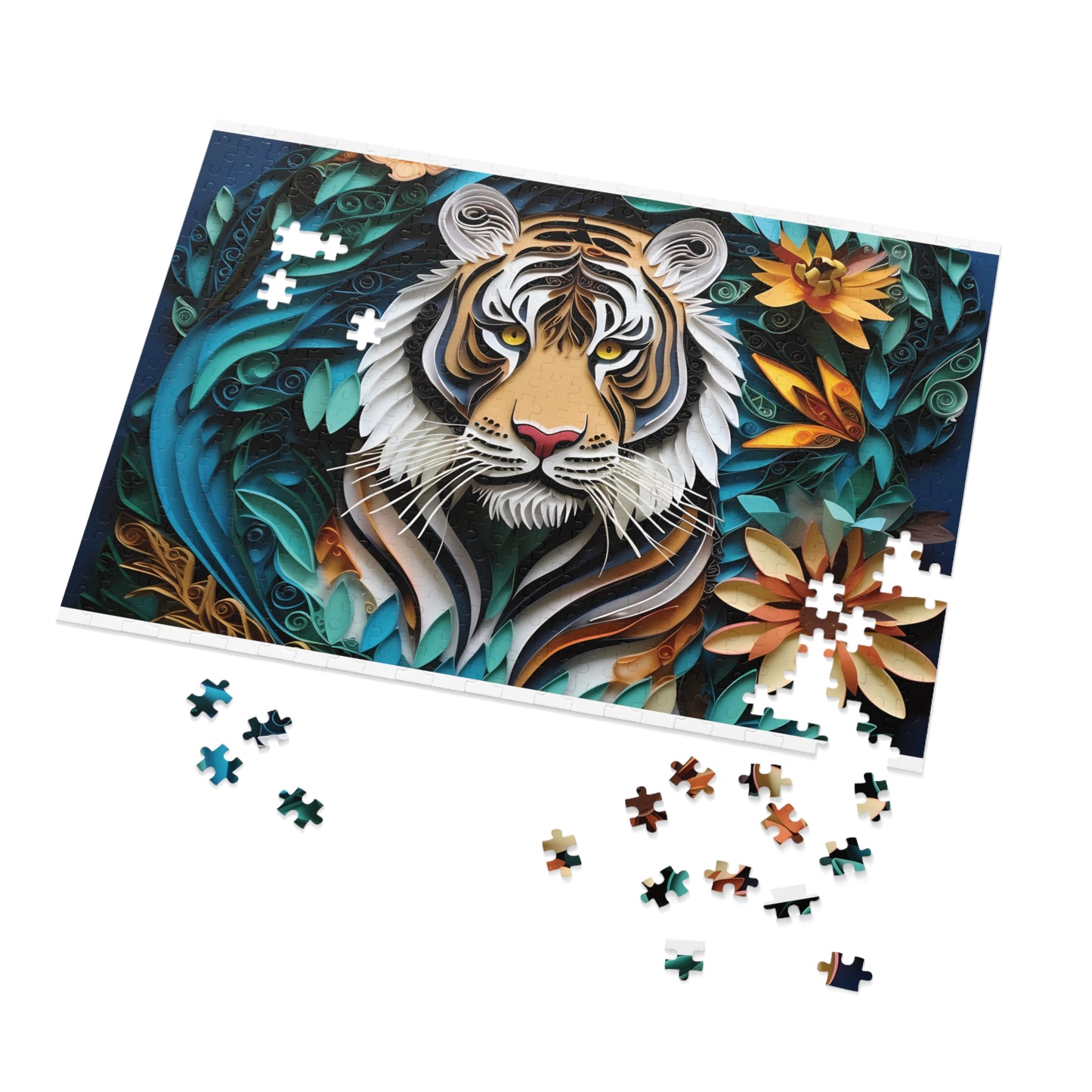 Jigsaw Puzzle, Tiger, Personalised/Non-Personalised (30, 110, 252, 500,1000-Piece)