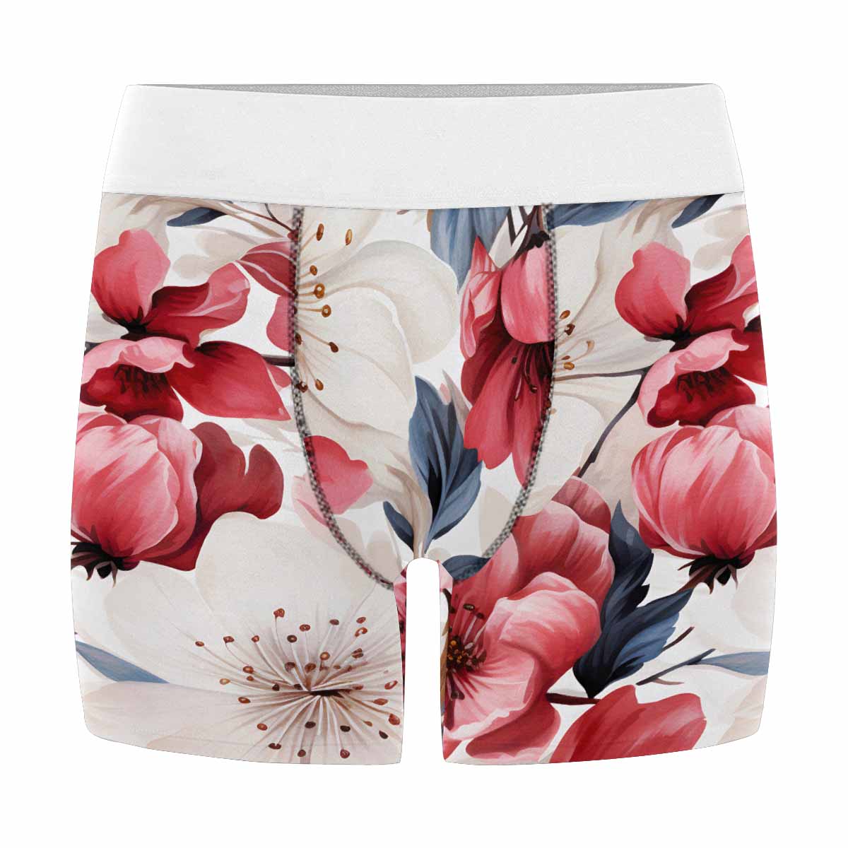 Pink Floral Small Men's All Over Print Boxer Briefs (Made In AUS)