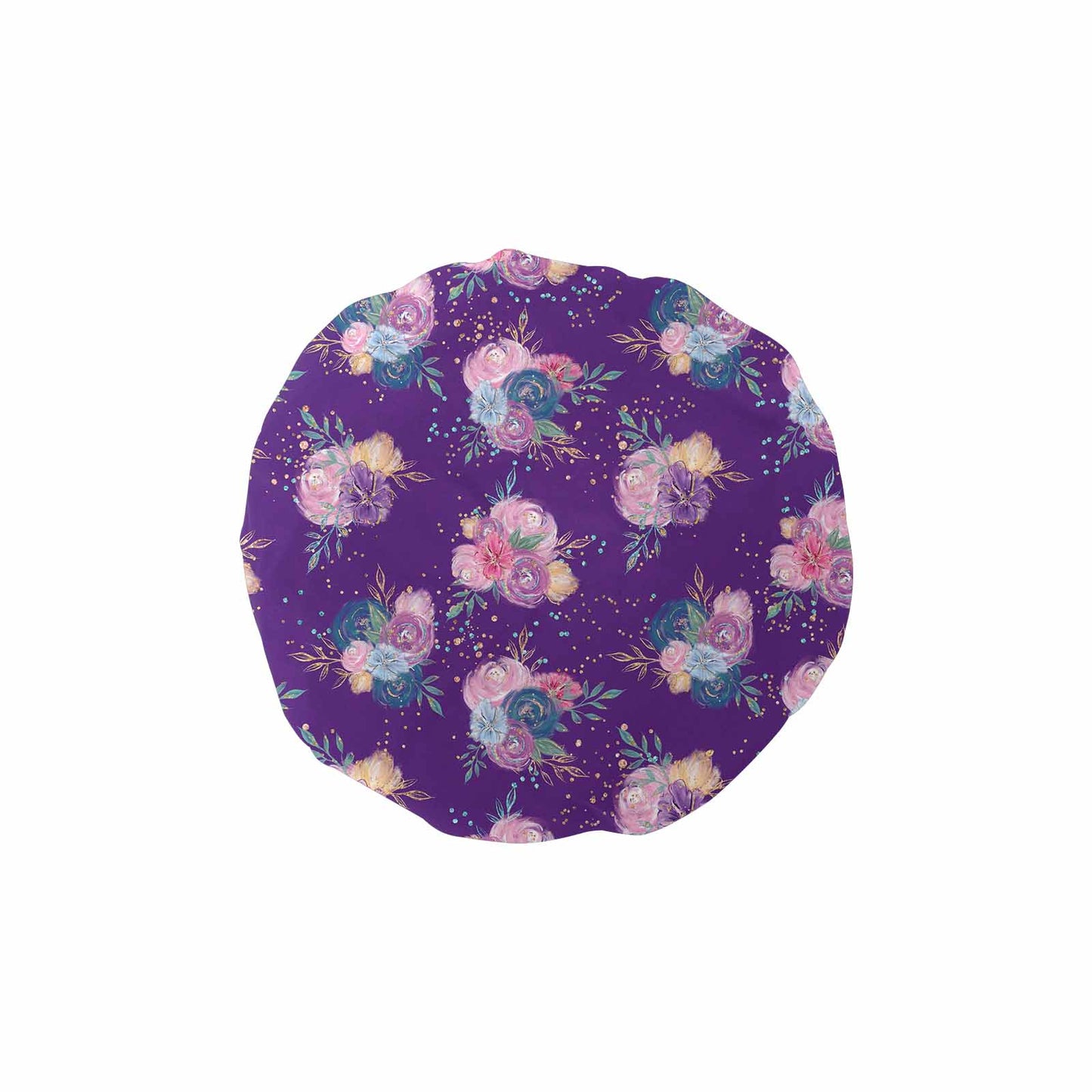 Purple Floral  Shower Cap