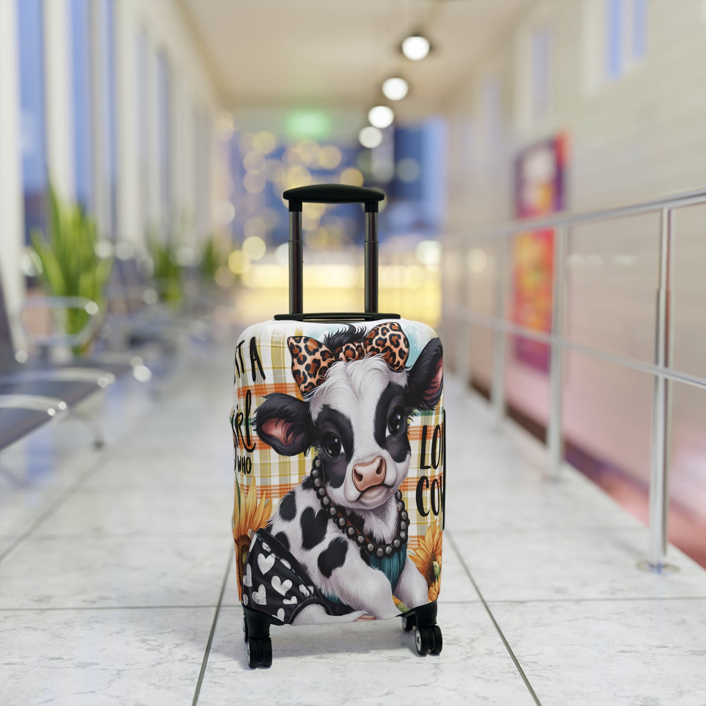 Luggage Cover, Just a Girl who Loves Cows, awd-3090