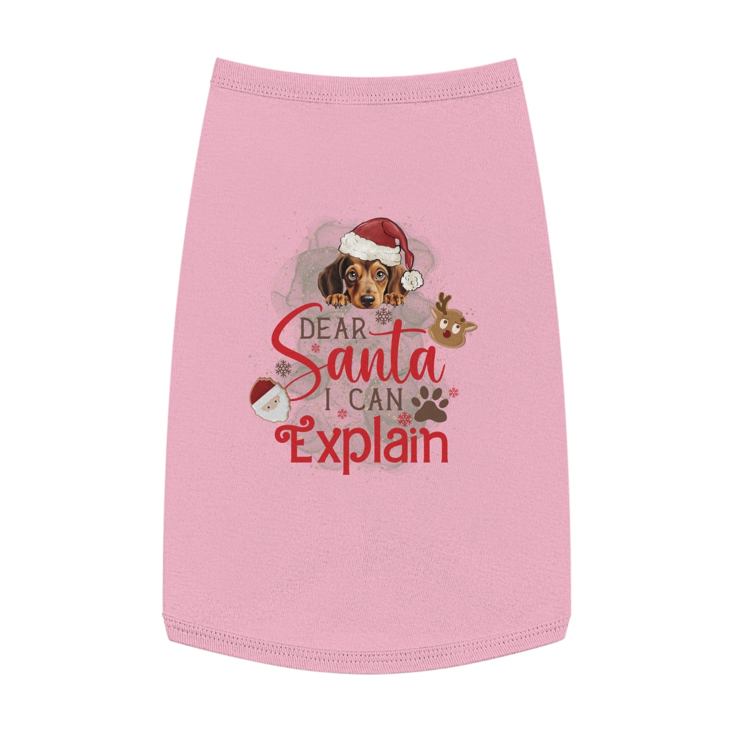 Pet Tank Top, Santa I Can Explain, Christmas Pet Tank Top