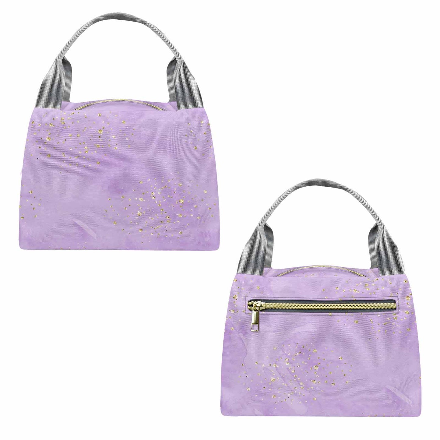 Purple Dreams  Portable Lunch Bag-Grey Handle