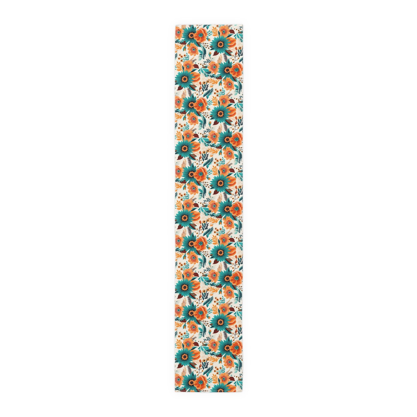 Boho Floral Table Runner, Cotton Twill and Poly Available