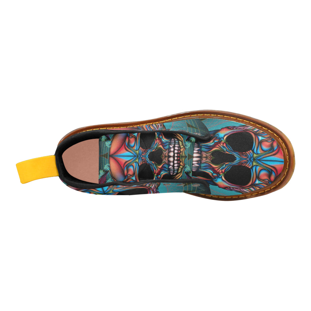 Martin Boots For Women Colourful Skull
