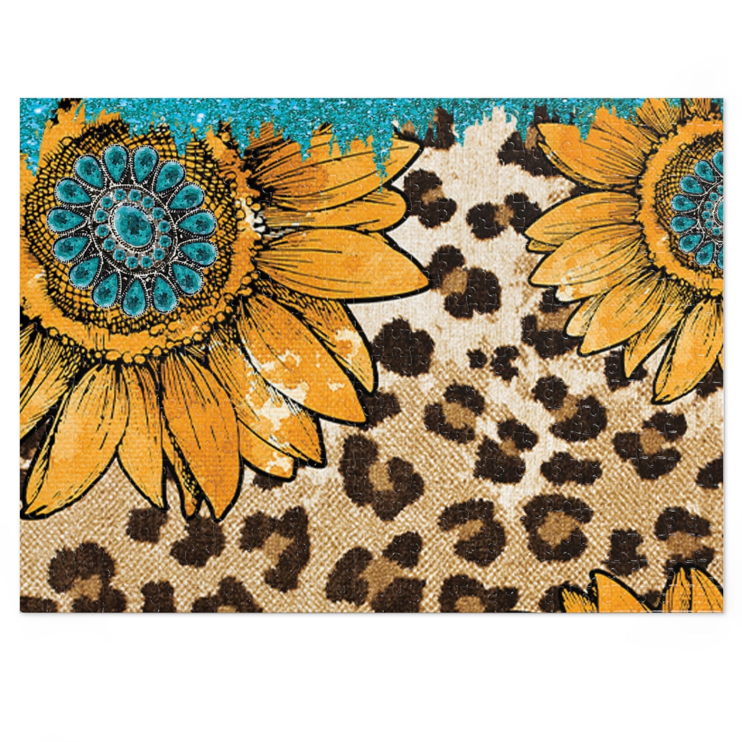 Puzzle, Western, Sunflowers, Personalised/Non-Personalised (30, 110, 252, 500,1000-Piece) awd-604