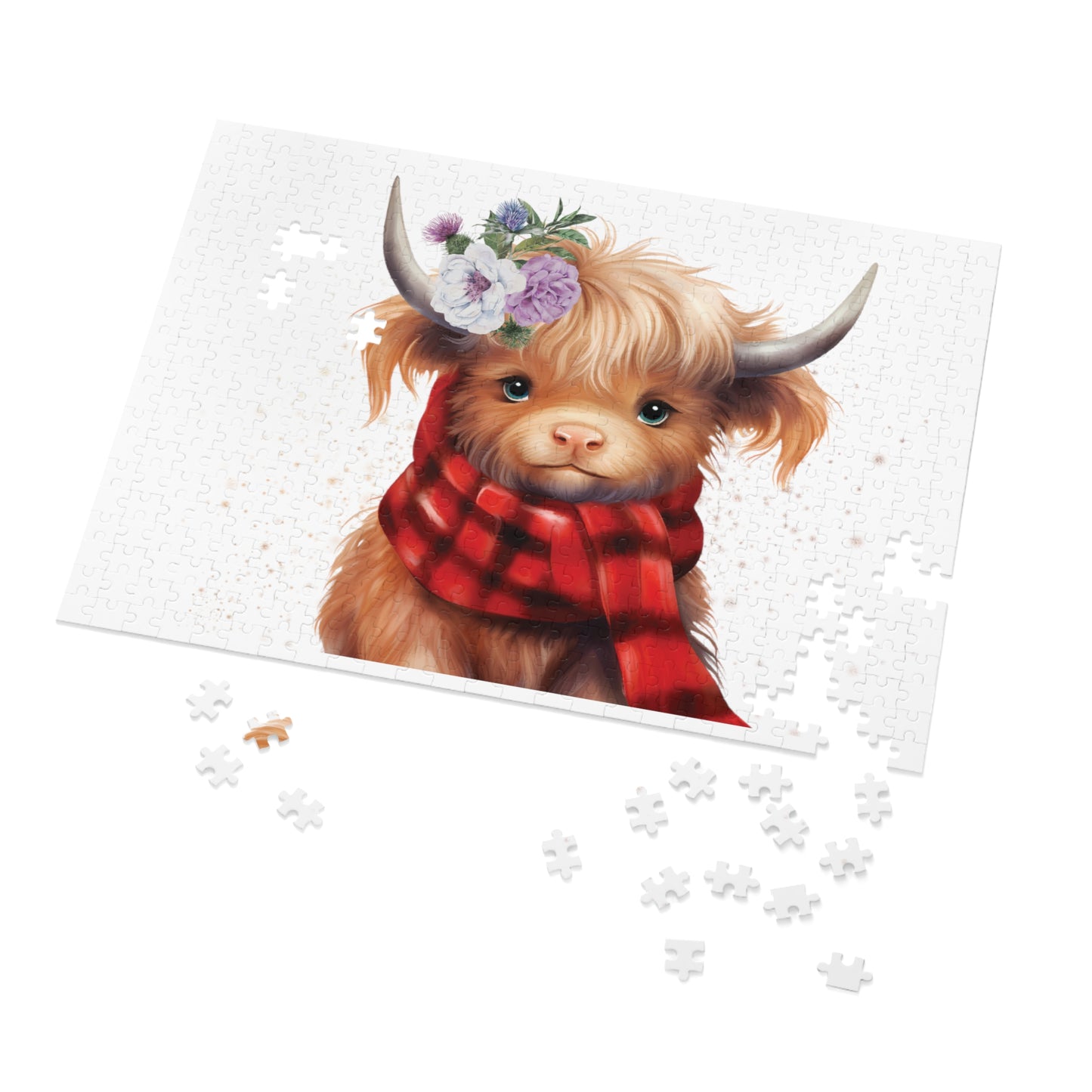 Puzzle, Highland Cow, Personalised/Non-Personalised (30, 110, 252, 500,1000-Piece)