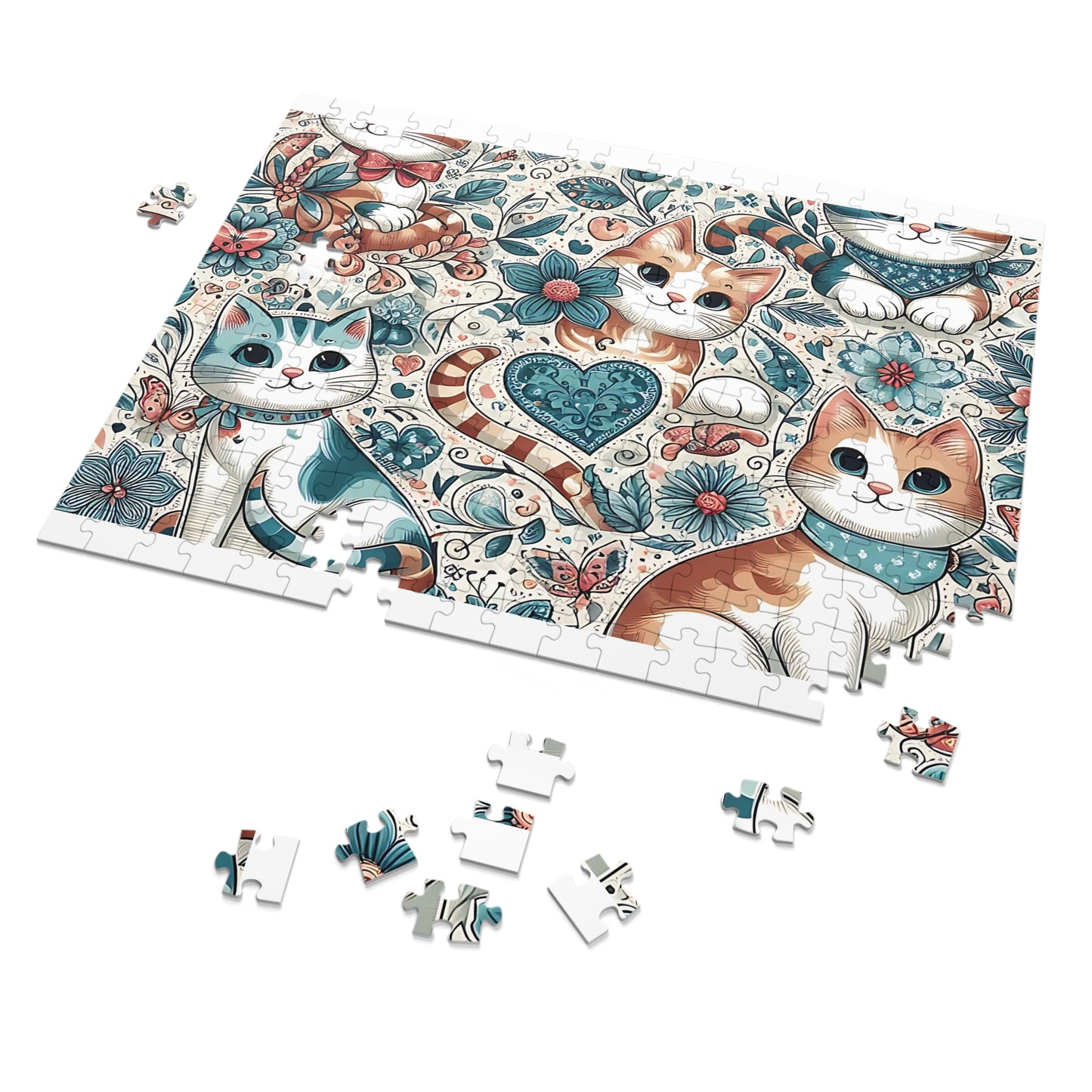 Jigsaw Puzzle, Cats, Personalised/Non-Personalised (30, 110, 252, 500,1000-Piece)