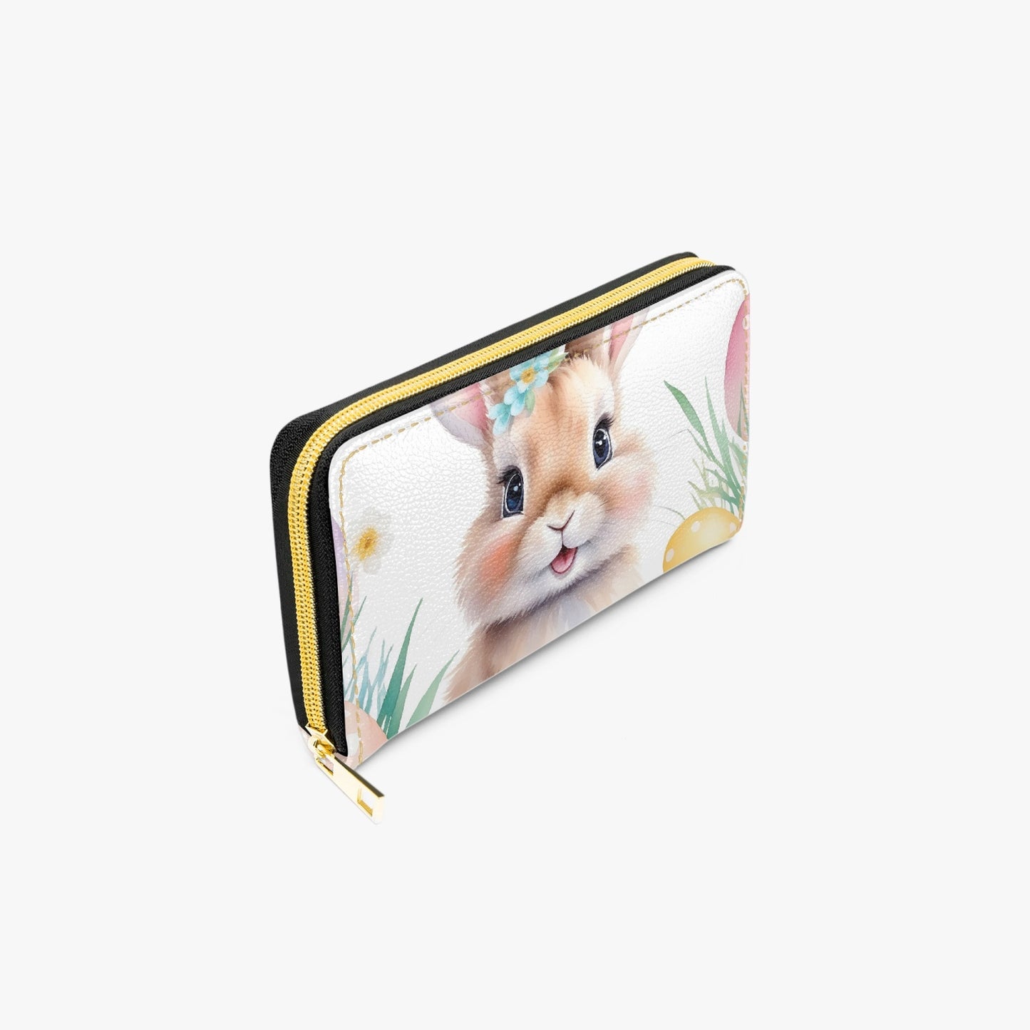 Long Type Zipper Purse, Easter, Rabbit, awd-652