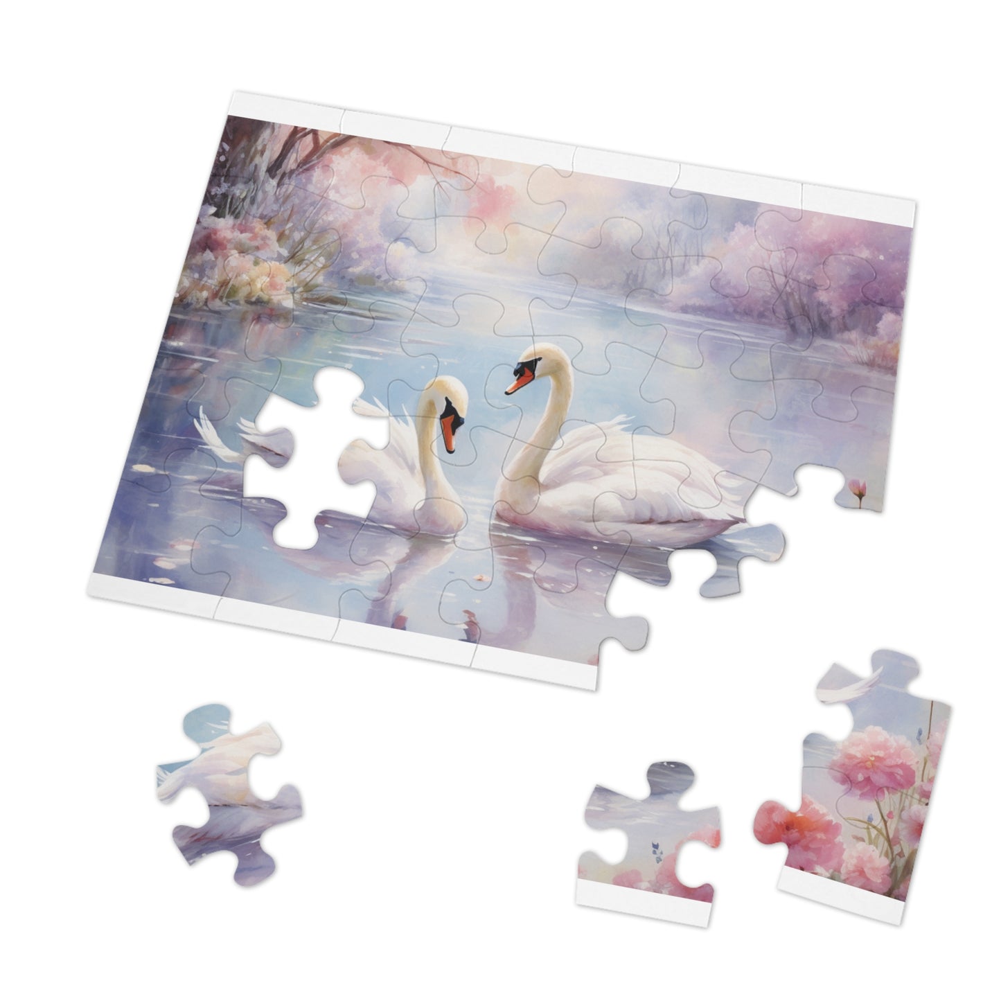 Jigsaw Puzzle, Swan, Personalised/Non-Personalised (30, 110, 252, 500,1000-Piece)