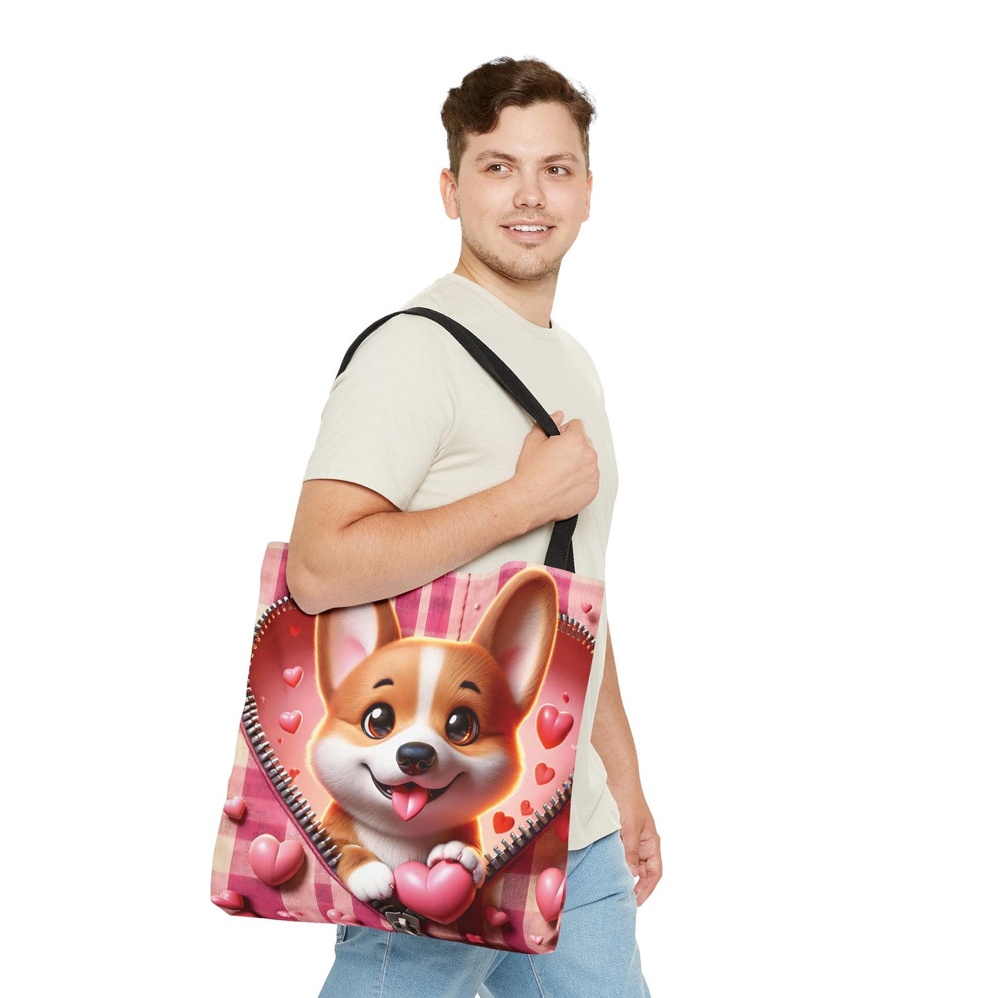 Tote Bag, Cute Dog, Personalised/Non-Personalised Tote bag