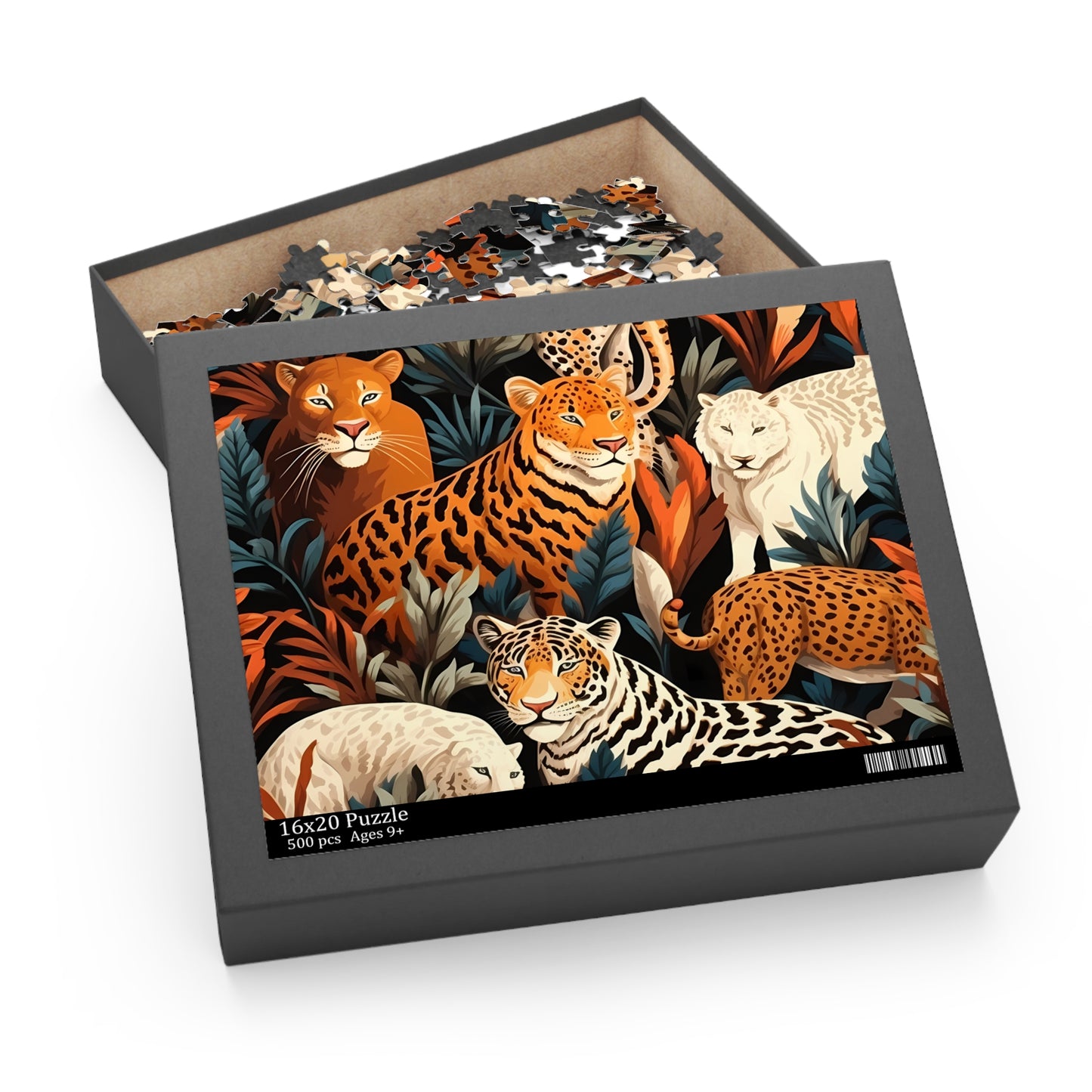 Personalised/Non-Personalised Puzzle, Leopard (120, 252, 500-Piece)