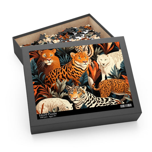 Personalised/Non-Personalised Puzzle, Leopard (120, 252, 500-Piece)