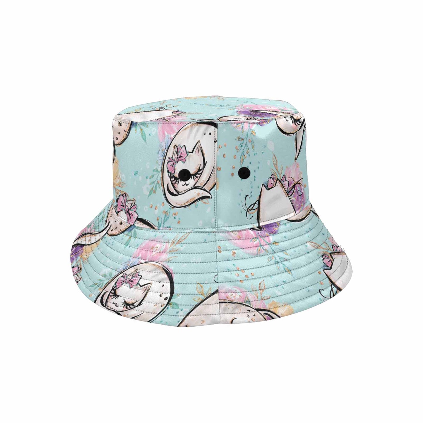 Blue Cats  Unisex Summer Single-Layer Bucket Hat