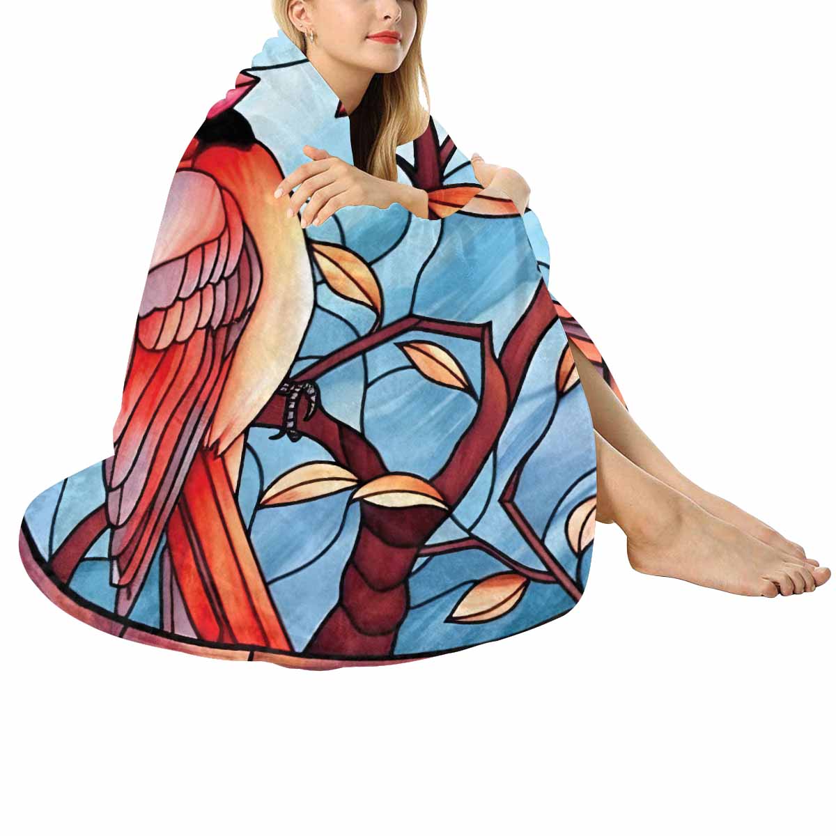 Mandalla_Awd35162  Circular Micro Fleece Blanket 60"