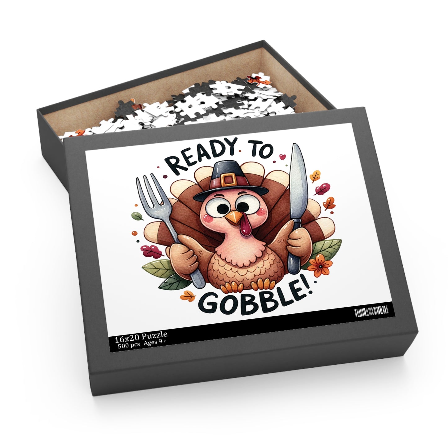 Personalised/Non-Personalised Puzzle, Thanks Giving,  Turkey, Ready To Gobble (120, 252, 500-Piece)