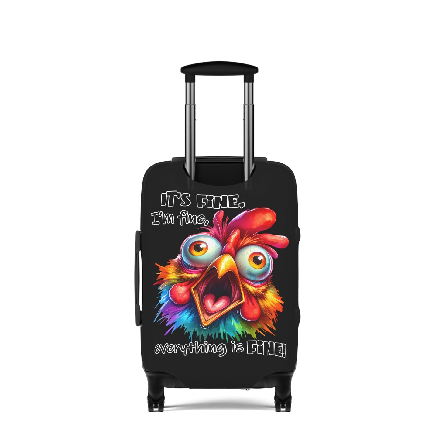 Luggage Cover, Chicken, It's Fine I'm Fine, awd-4034