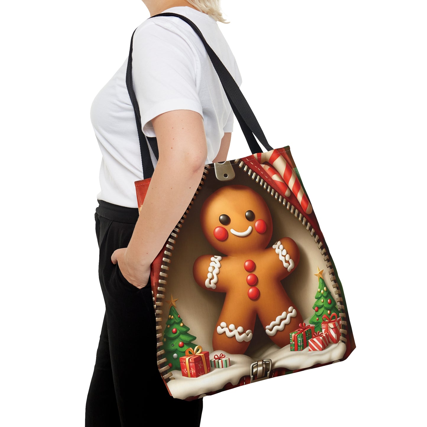 Tote Bag, Christmas, Gingerbread Man