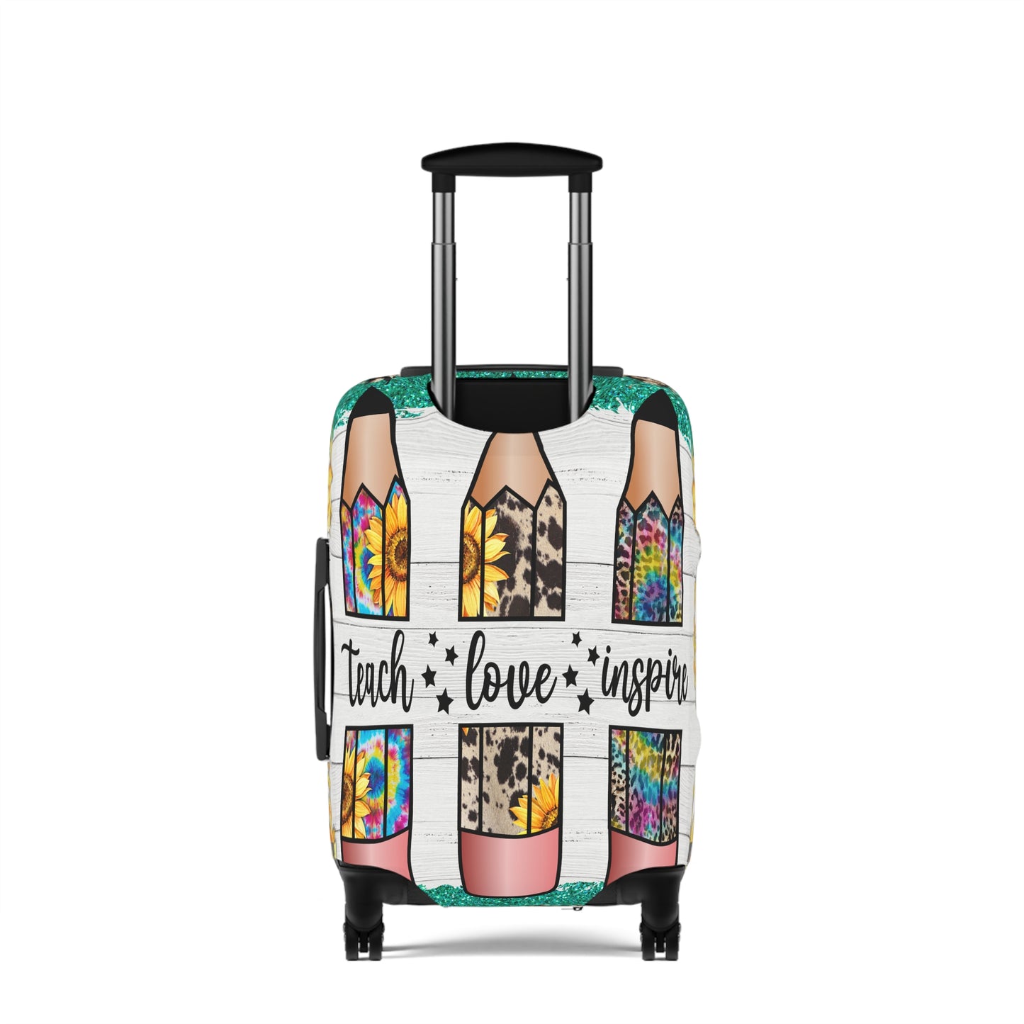 Luggage Cover, Teacher, Teach, Love, Inspire, awd-1755