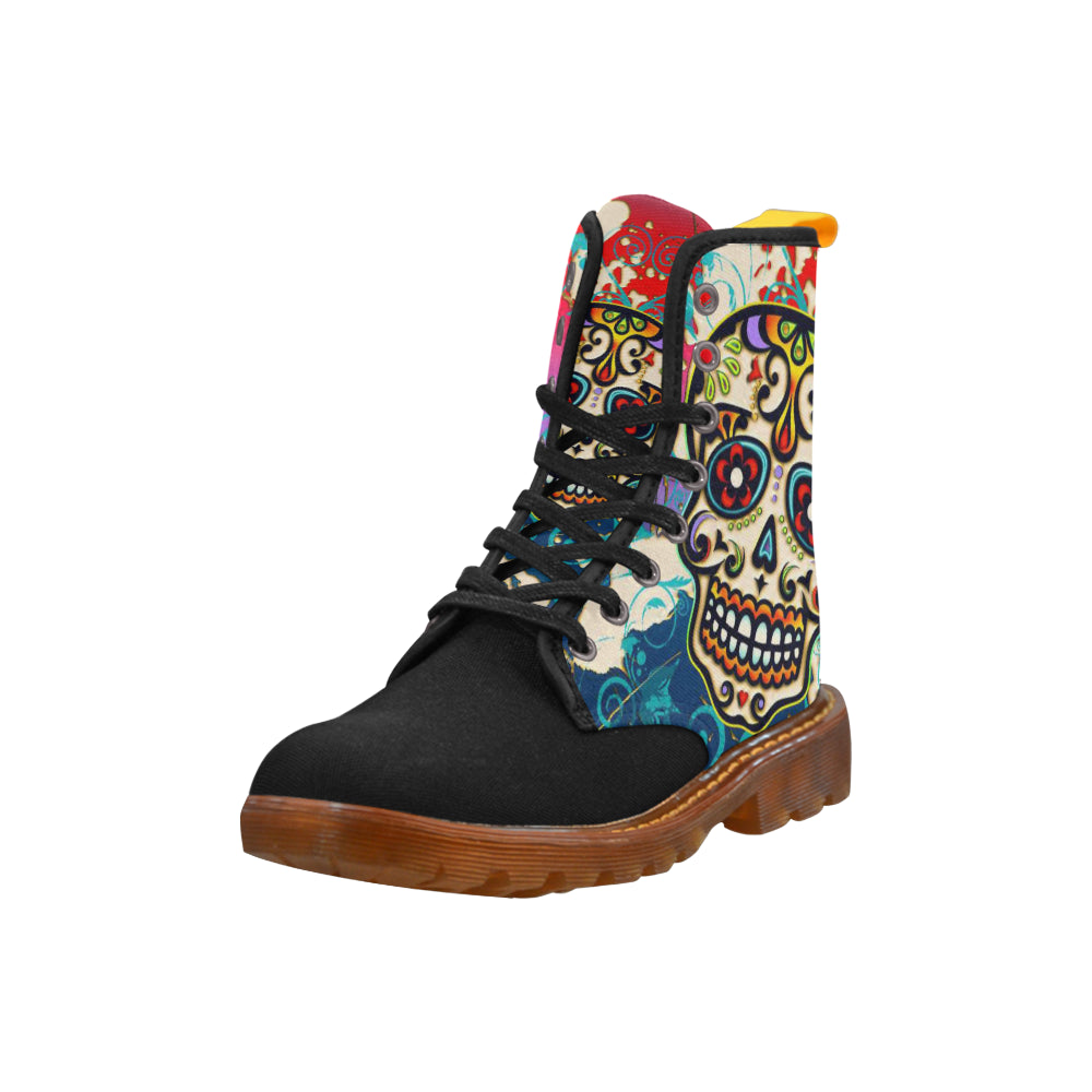 Women Sugar Skull Boots Martin Boots For Women Model 1203H