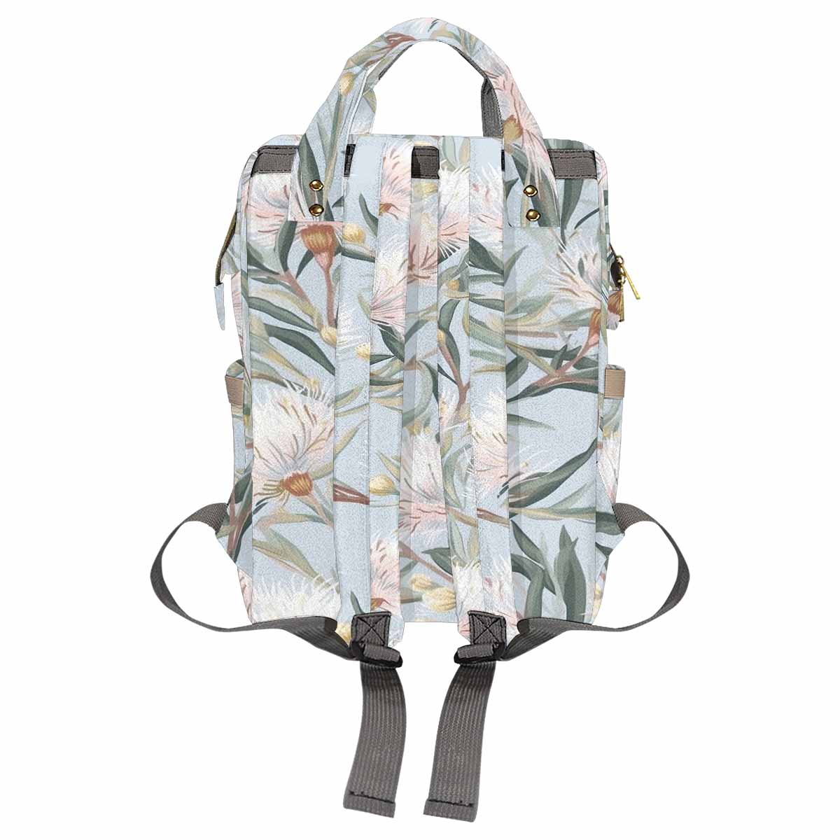 Australian Floral Blue  Diaper Bag Backpack