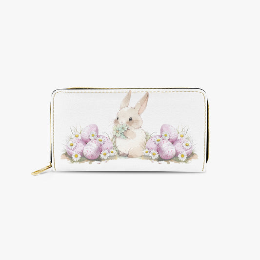 Long Type Zipper Purse, Easter, Rabbit, awd-1351