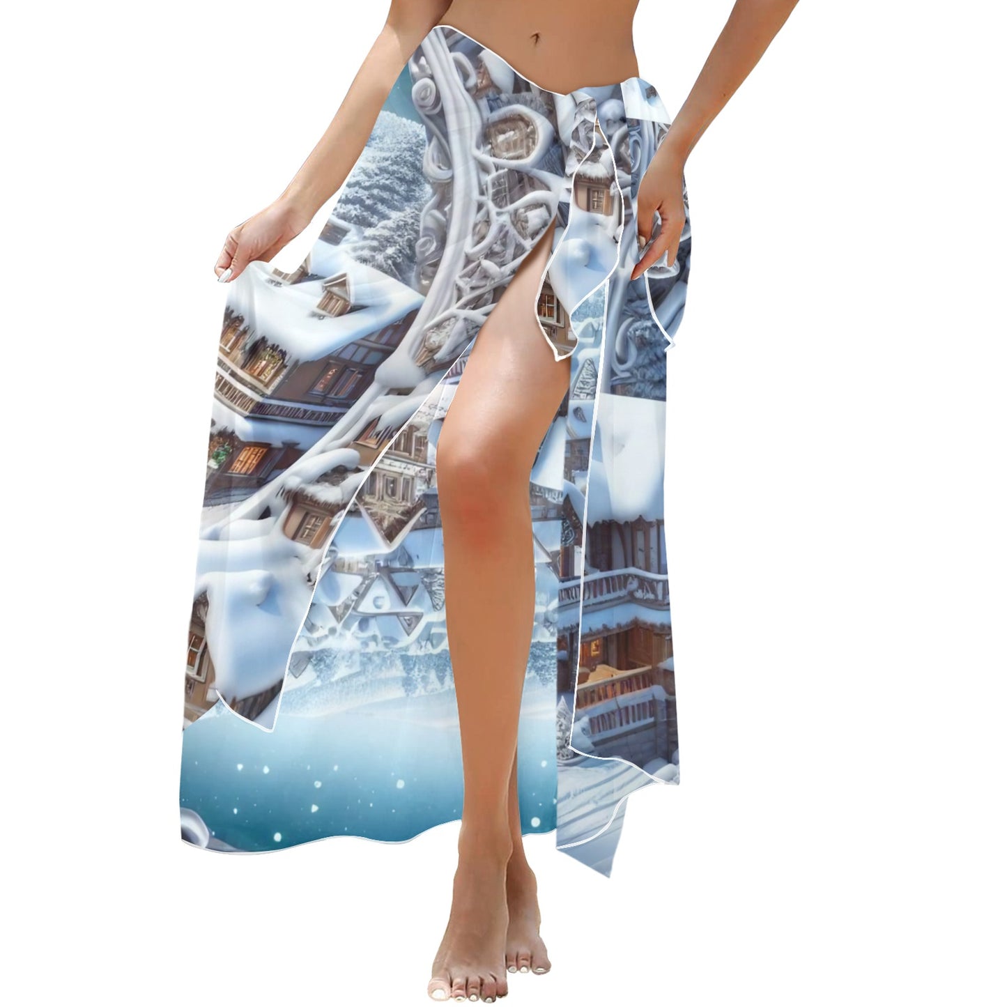 Christmas Scene17 Long Beach Sarong Wrap