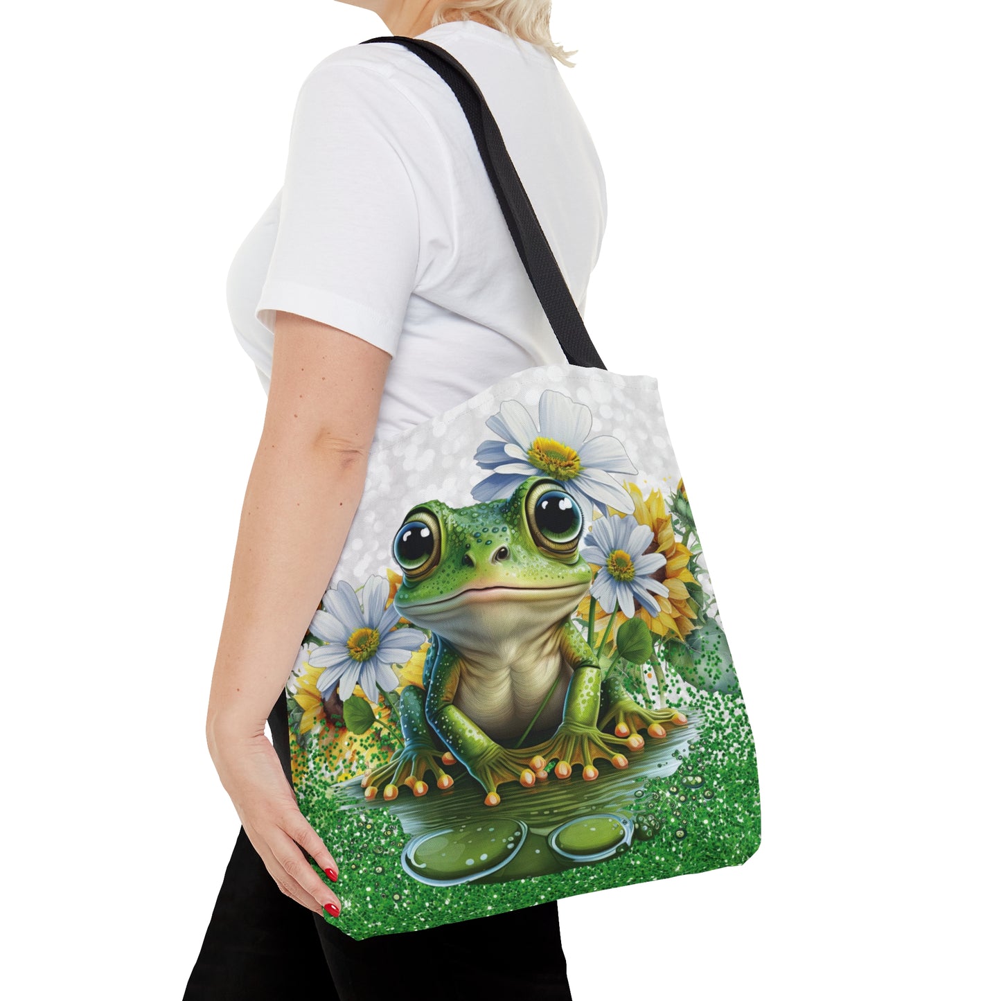 Personalised/Non-Personalised Tote Bag, Frog, Tote bag