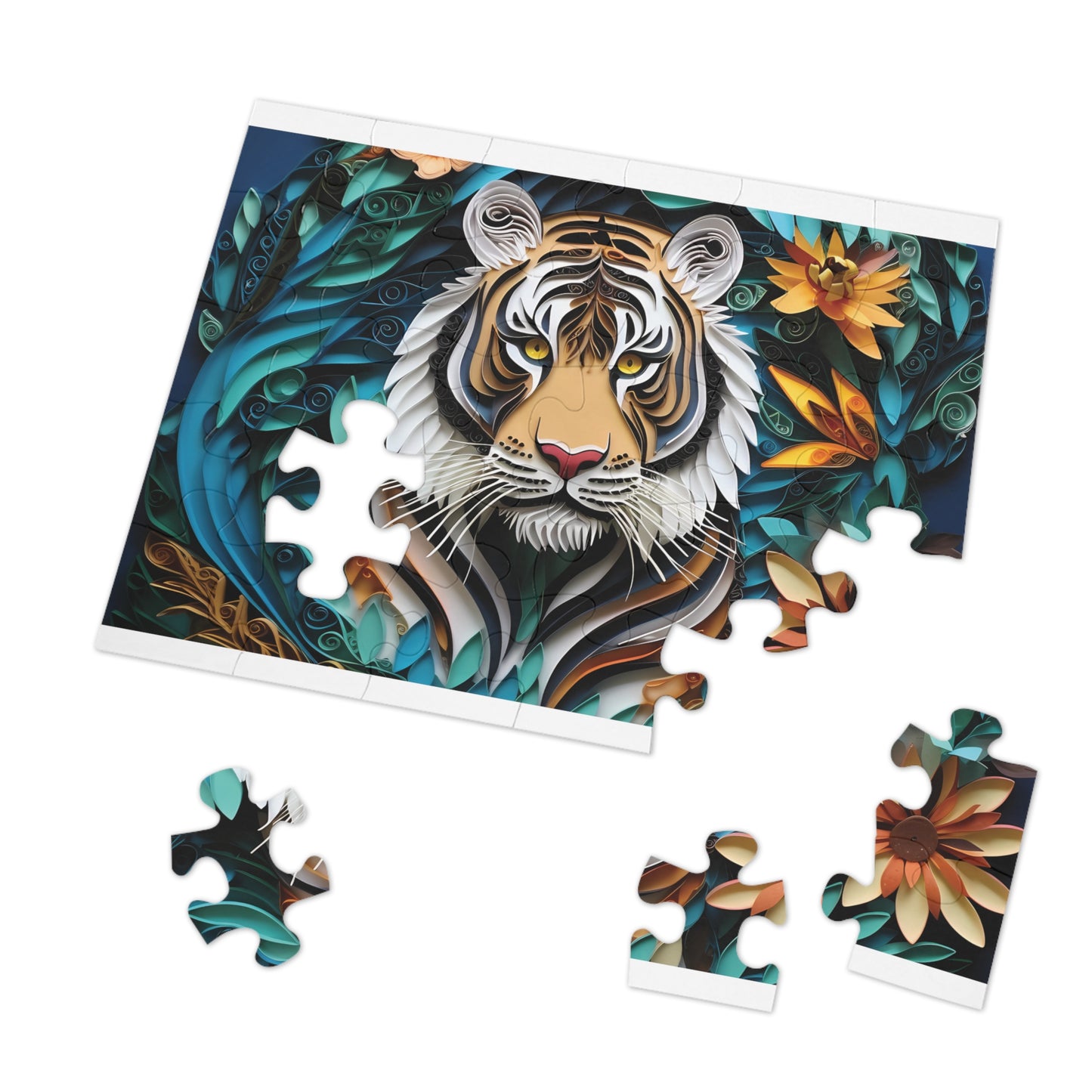 Jigsaw Puzzle, Tiger, Personalised/Non-Personalised (30, 110, 252, 500,1000-Piece)