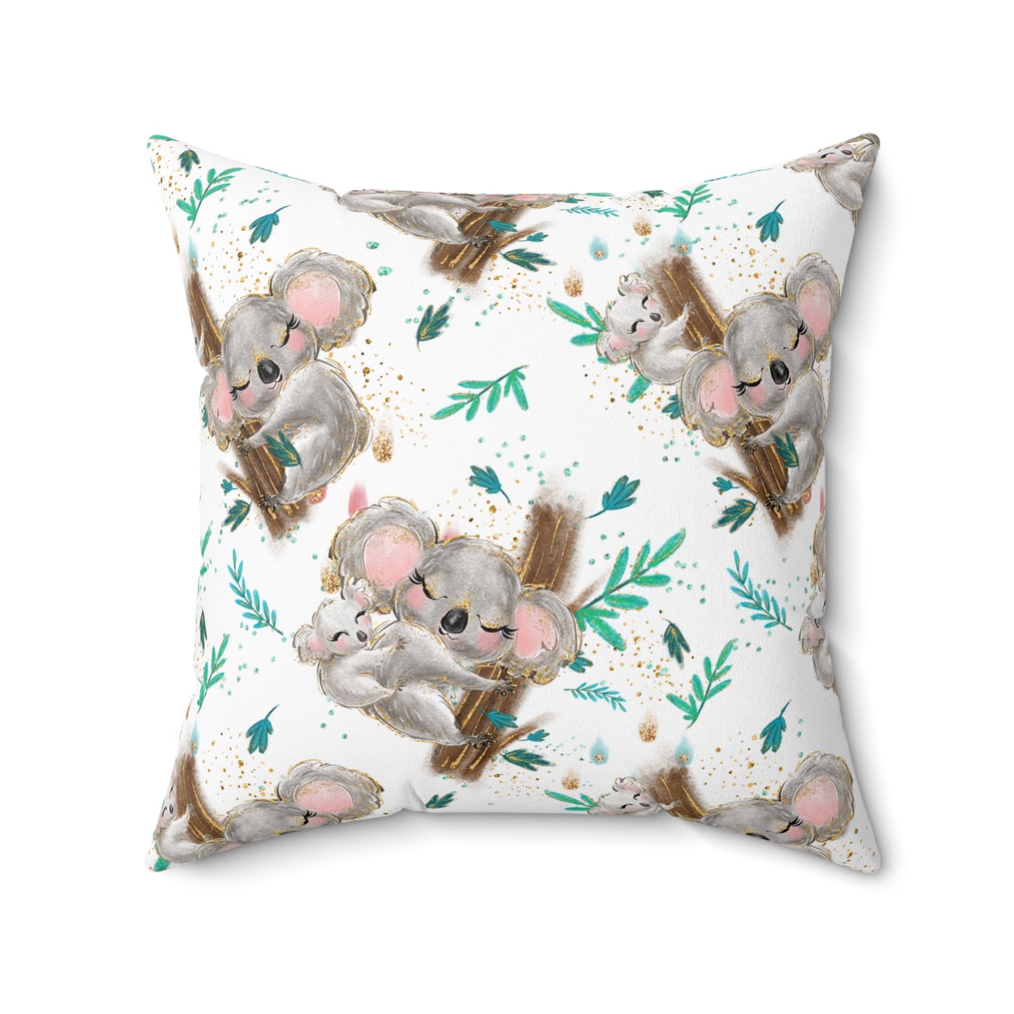 Spun Polyester Square Pillow, Australian Koala Cushion