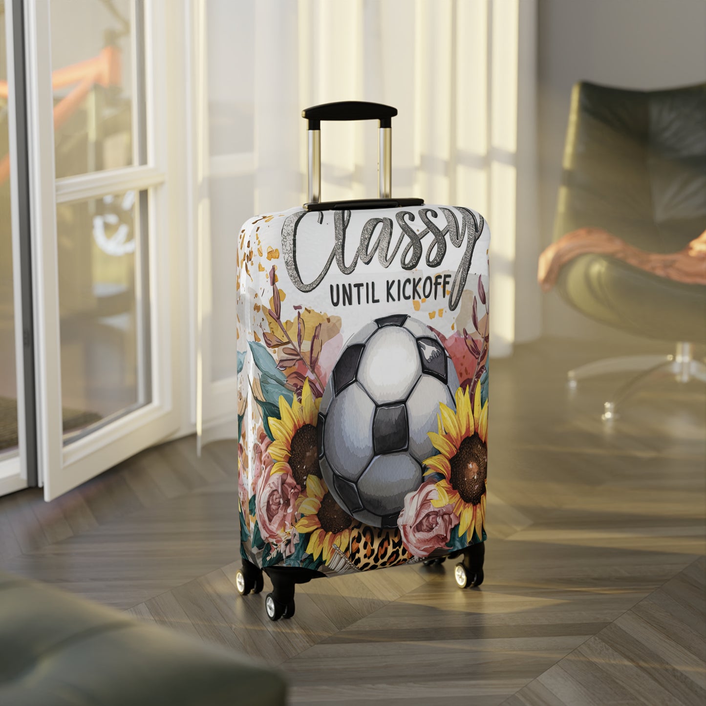 Luggage Cover, Soccer, Classy until Kickoff, awd-1731