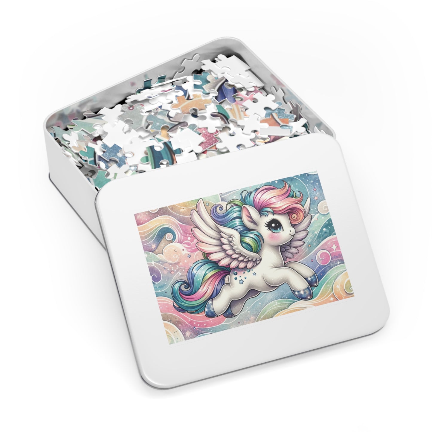 Puzzle, Rainbow Unicorn, Personalised/Non-Personalised (30, 110, 252, 500,1000-Piece) awd-645