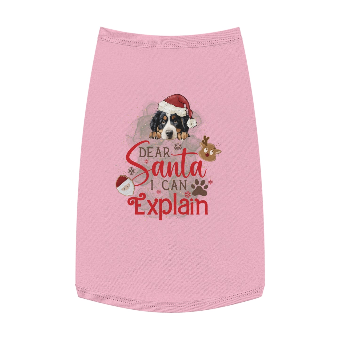 Pet Tank Top, Santa I Can Explain, Christmas Pet Tank Top