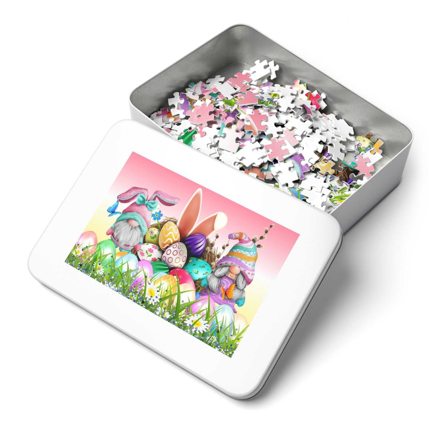 Puzzle, Easter, Gnomes, Personalised/Non-Personalised (30, 110, 252, 500,1000-Piece) awd-631