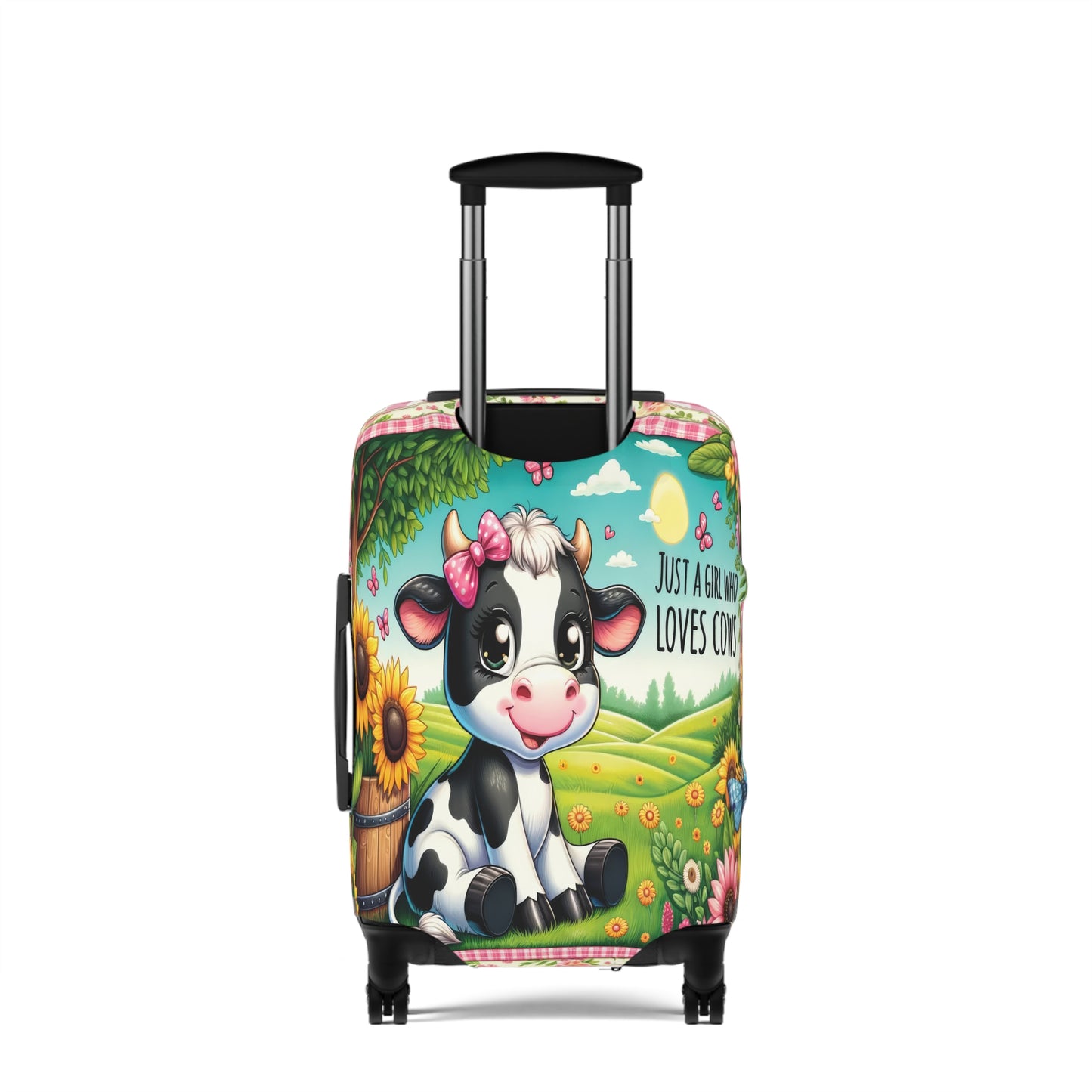 Luggage Cover, Just a Girl who Loves Cows, awd-1491