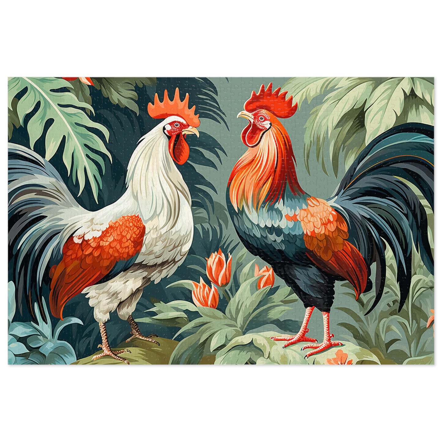 Jigsaw Puzzle, Chicken/Rooster, Personalised/Non-Personalised (30, 110, 252, 500,1000-Piece)