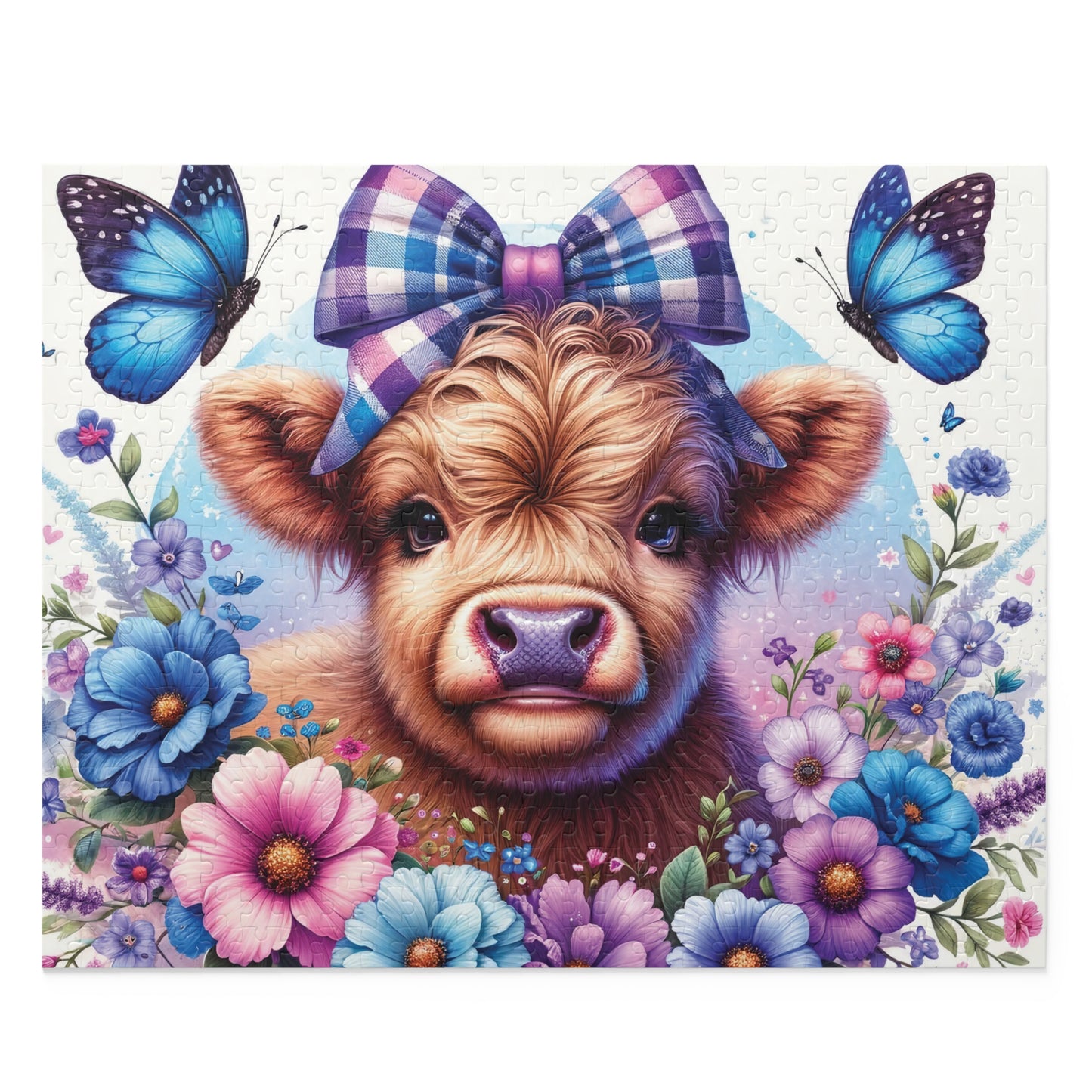 Personalised/Non-Personalised Puzzle, Highland Cow (120, 252, 500-Piece)